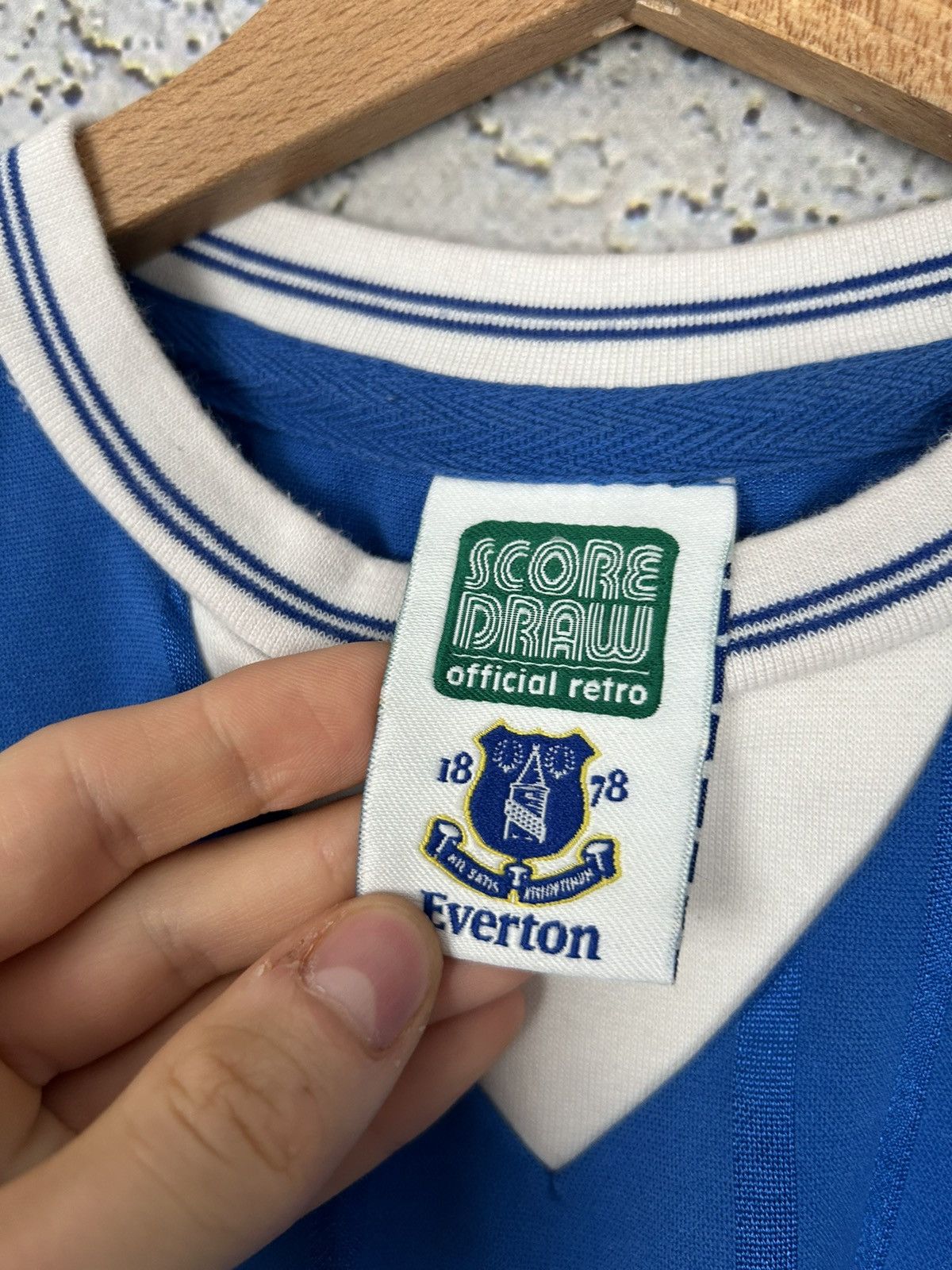 Vintage Everton FC Soccer Draw Vintage Retro Jersey Football Size US M / EU 48-50 / 2 - 4 Thumbnail