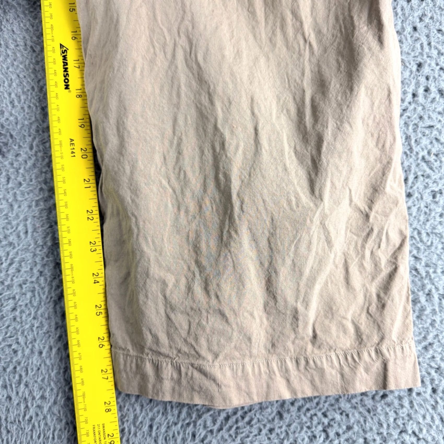 Athleta Athleta Cargo Pants Womens XL Tan Linen Blend Wide Leg Pockets 777370-00 Size 40" / US 18 - 7 Thumbnail
