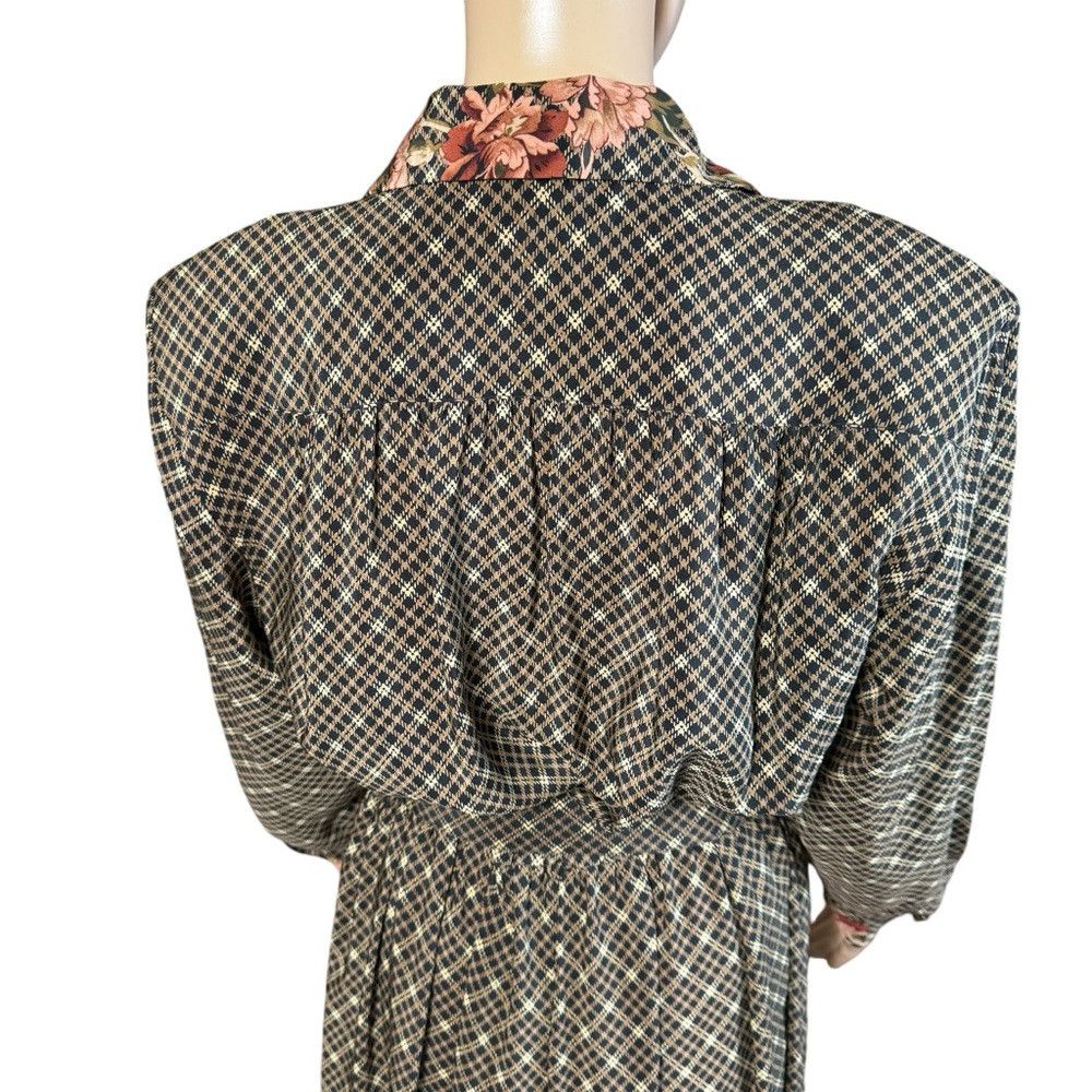 Orvis Vintage Orvis 100% Silk Long Sleeve Brown Dress Size 10 Size L / US 10 / IT 46 - 5 Thumbnail