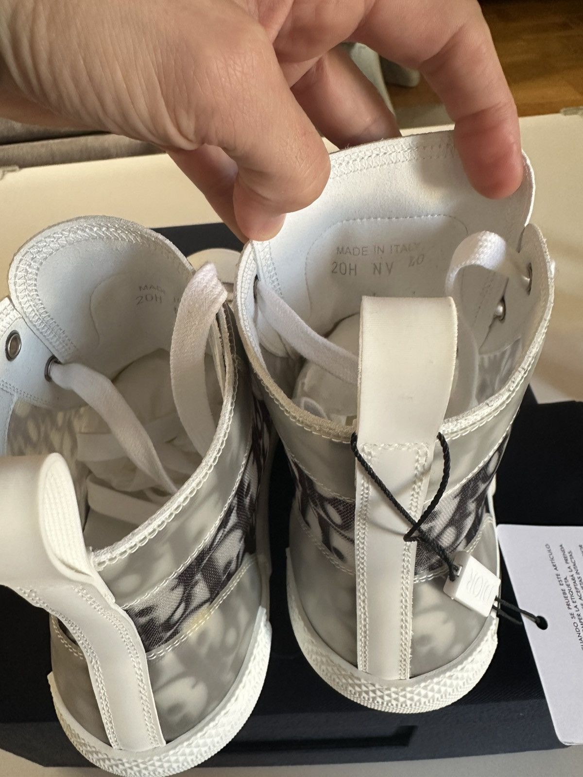 Dior Dior B23 High Top Logo Oplique Black/White Size US 7 / EU 40 - 7 Thumbnail