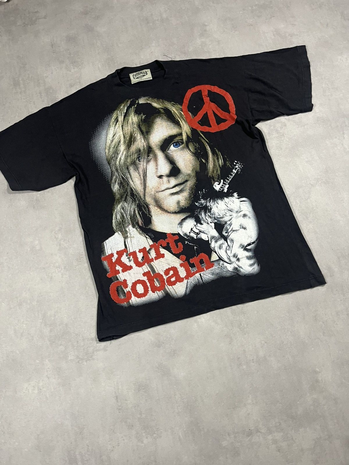 Band Tees 90’s vintage bootleg italy tshirt kurt cobain fade black Size US XL / EU 56 / 4 - 2 Thumbnail