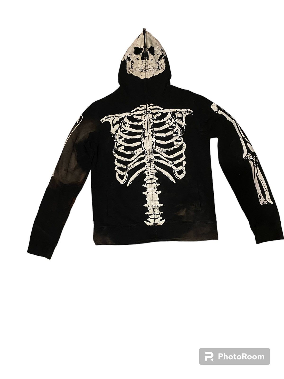 image of Rude Skeleton Hoodie L in Black, Men's (Size Large)