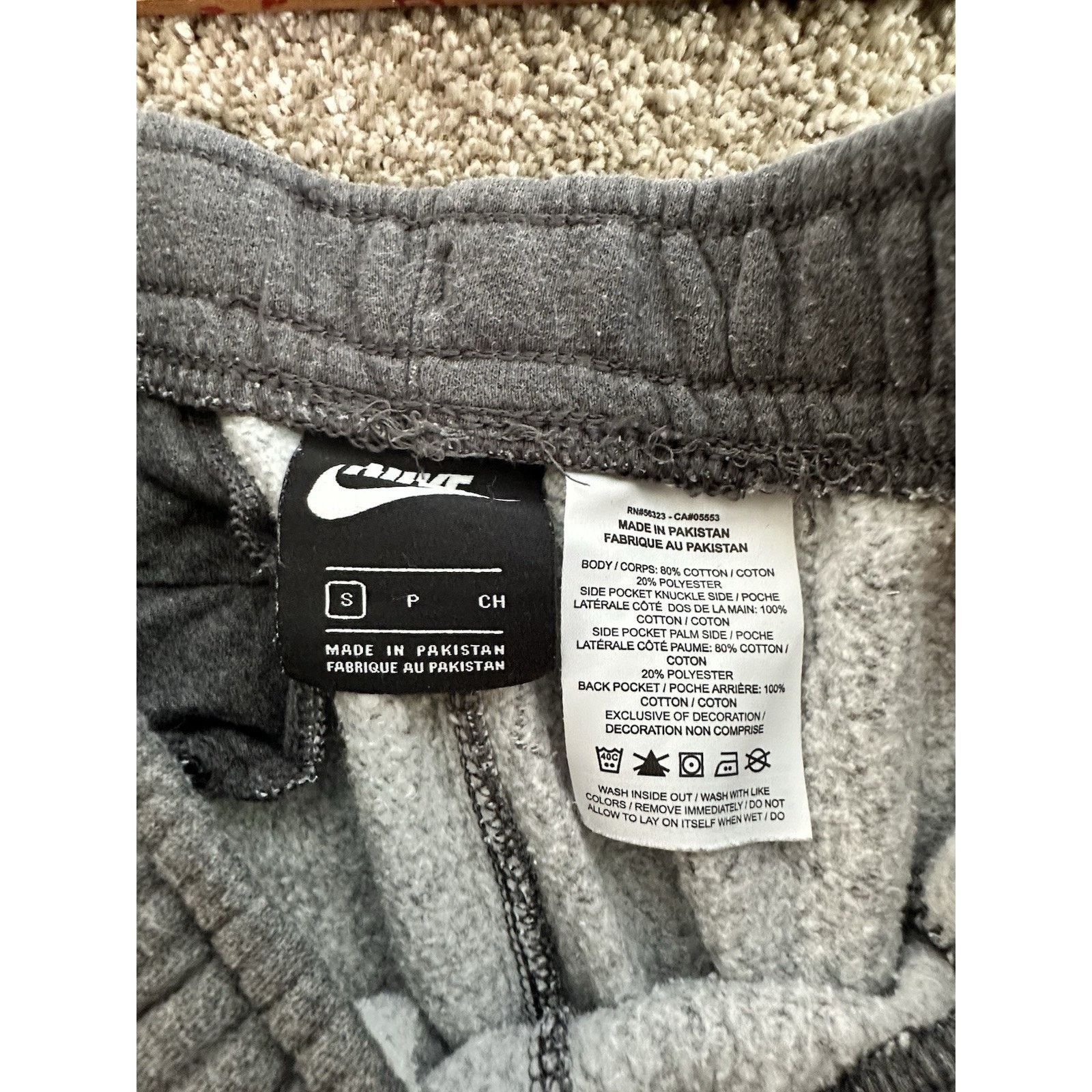 Nike Nike Fleece Jogger Sweatpants Mens Small Gray JUST DO IT Size US 29 - 5 Thumbnail