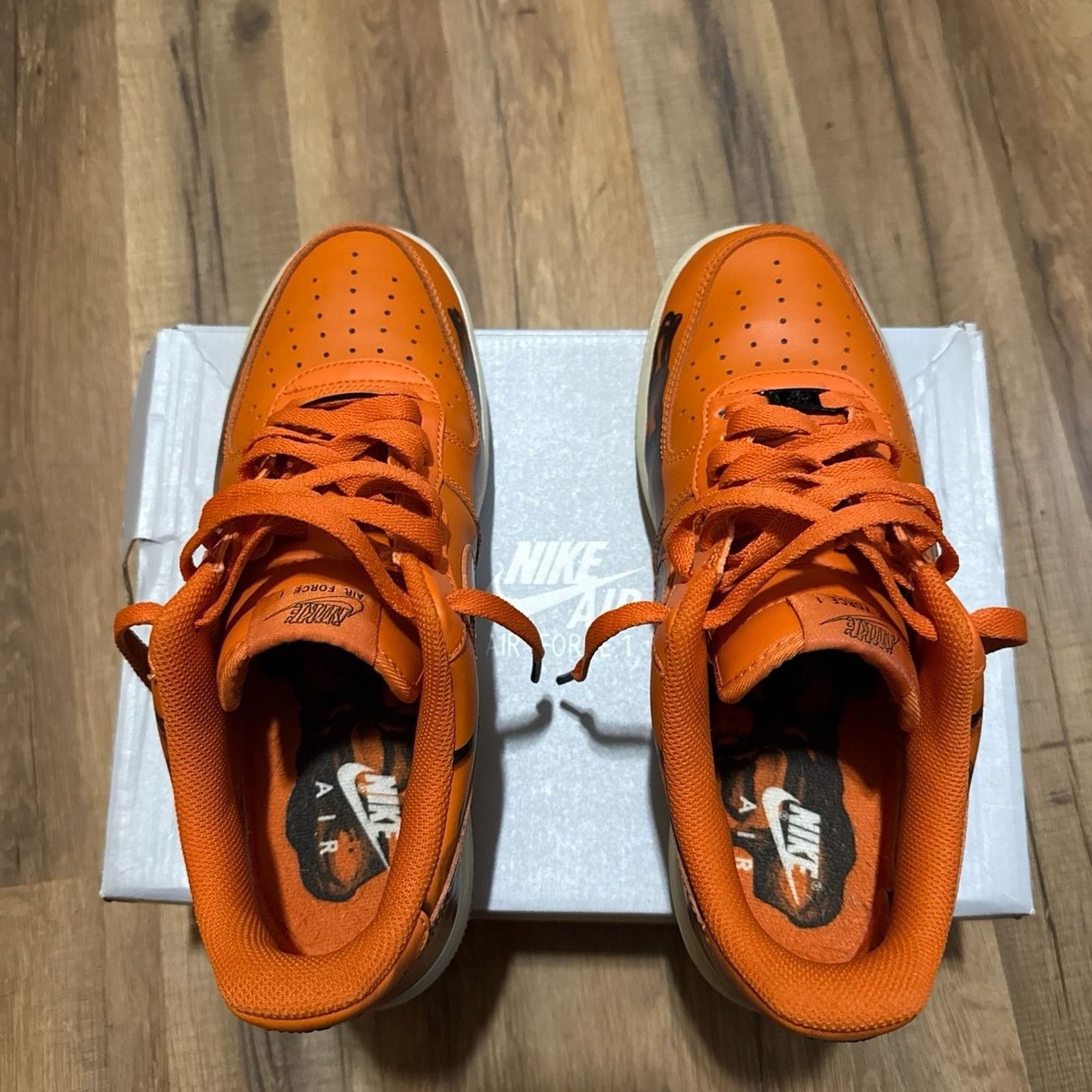 Nike Nike Air Force 1 Low Orange Skeleton Size US 9.5 / EU 42-43 - 3 Thumbnail