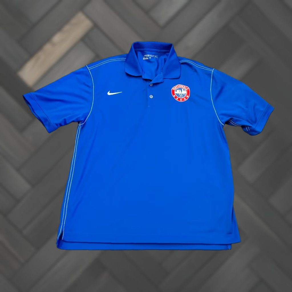 Nike Nike Golf Polo Shirt Mens Large Blue Dri-FIT Performance Nationals 443119-423 Size US L / EU 52-54 / 3 - 1 Thumbnail