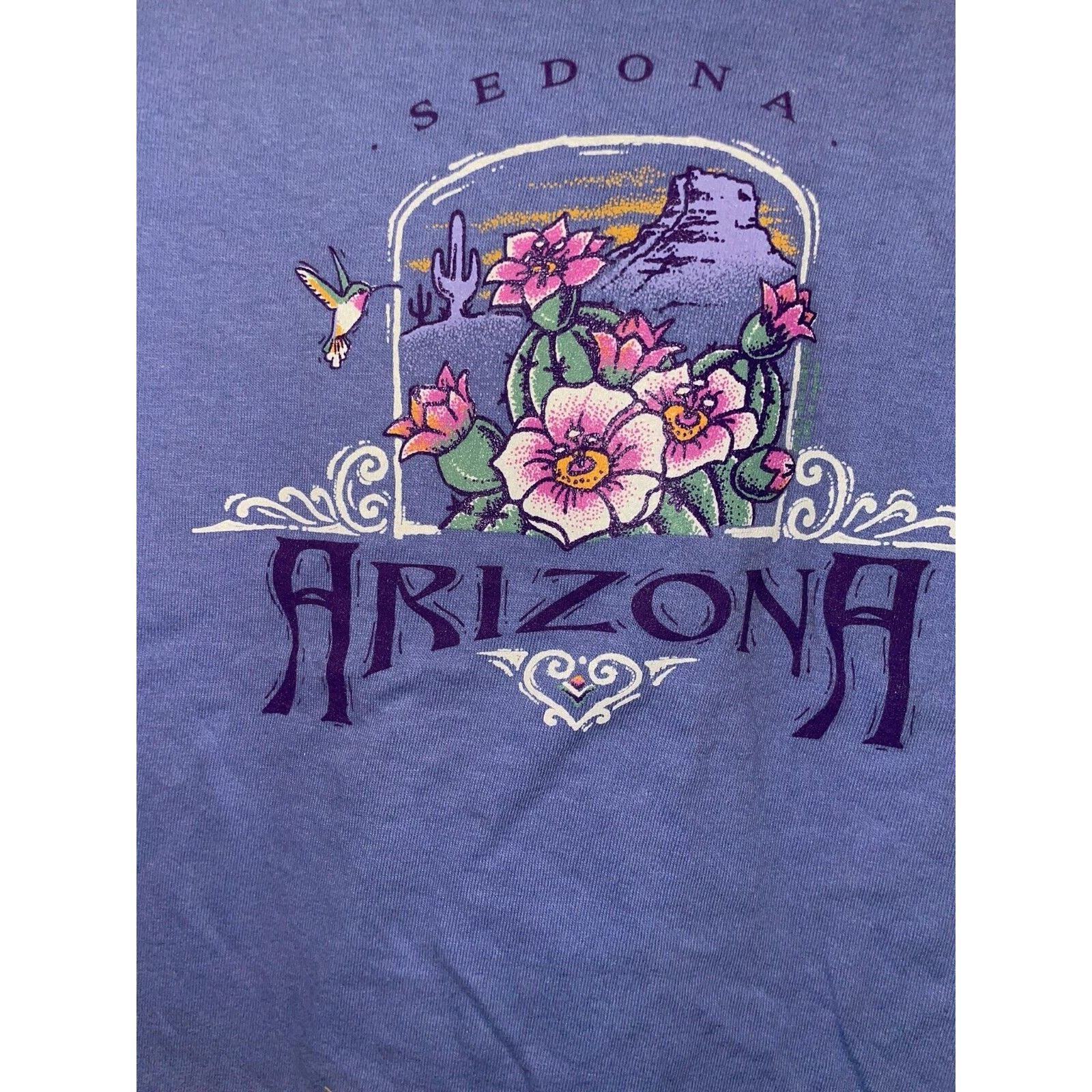 Vintage Vintage Sedona Shirt Arizona Periwinkle Blue Desert Tee 90s Size US L / EU 52-54 / 3 - 5 Thumbnail