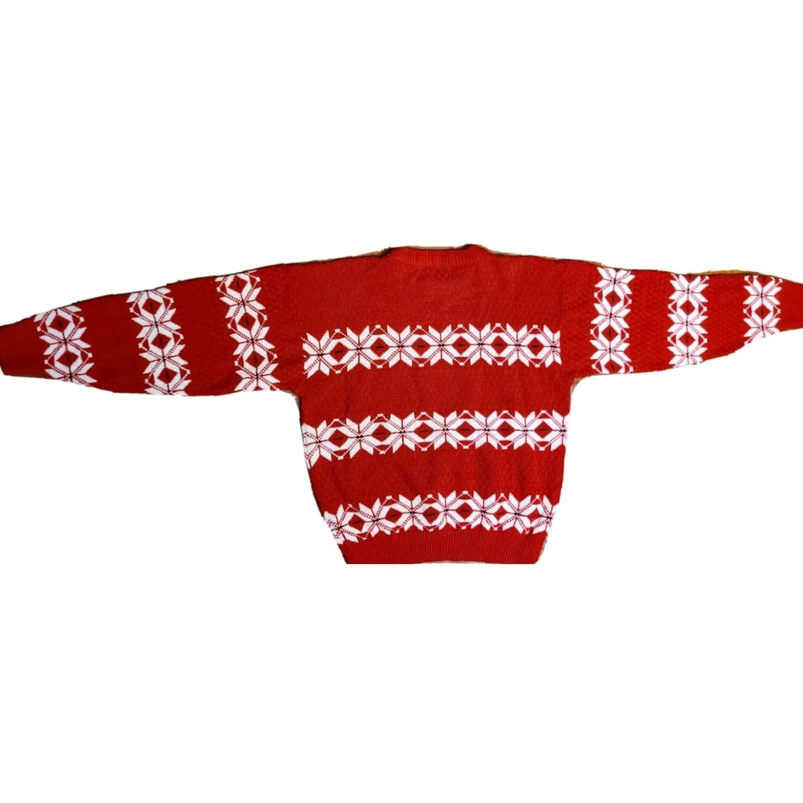 Vintage SWEATER GRAPHIX Red Sweater Mens M Argyle Aztec Geometric pullover Crew Neck Vintage Size US M / EU 48-50 / 2 - 3 Thumbnail