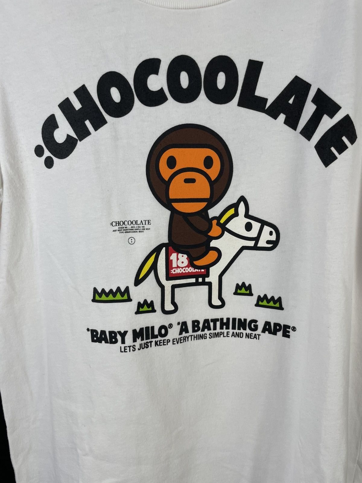 Bape × CHOCOOLATE × Japanese Brand Bape x Chocoolate Baby Milo Tee Size US XS / EU 42 / 0 - 5 Thumbnail
