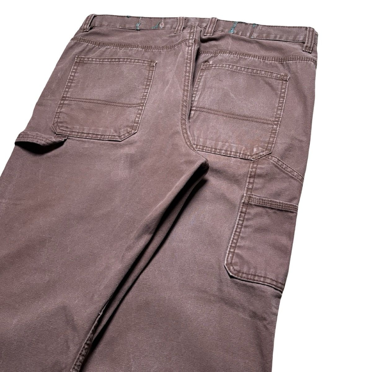 Other Vintage Schmidt Workwear Faded Brown Carpenter Pants 38x30 Size US 38 / EU 54 - 2 Thumbnail