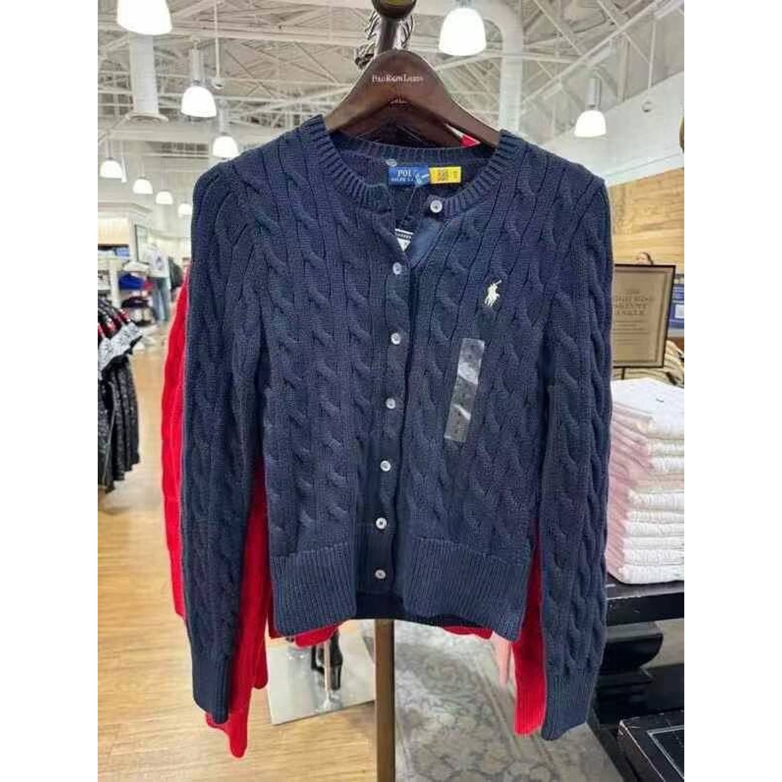 Ralph Lauren NEW POLO RALPH LAUREN Women Cotton Cardigan Blue Large Size L / US 10 / IT 46 - 2 Thumbnail
