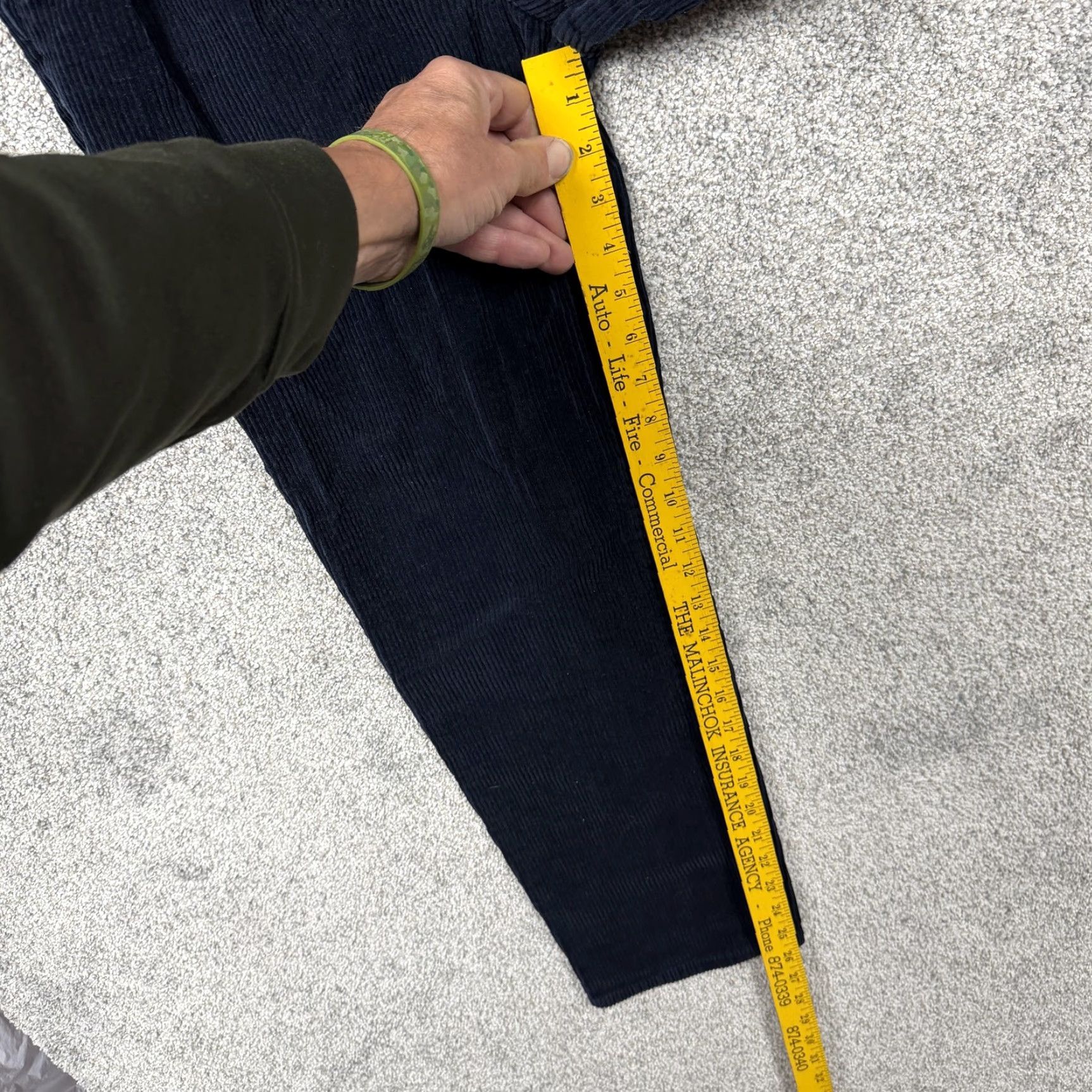 Lands' End VINTAGE Talbots Corduroy Pants 14 Blue Pleated Pockets 26 Inseam 25 Waist Women Dress Pants Cotton Dark Academia Size 36" / US 14 / IT 50 - 4 Thumbnail