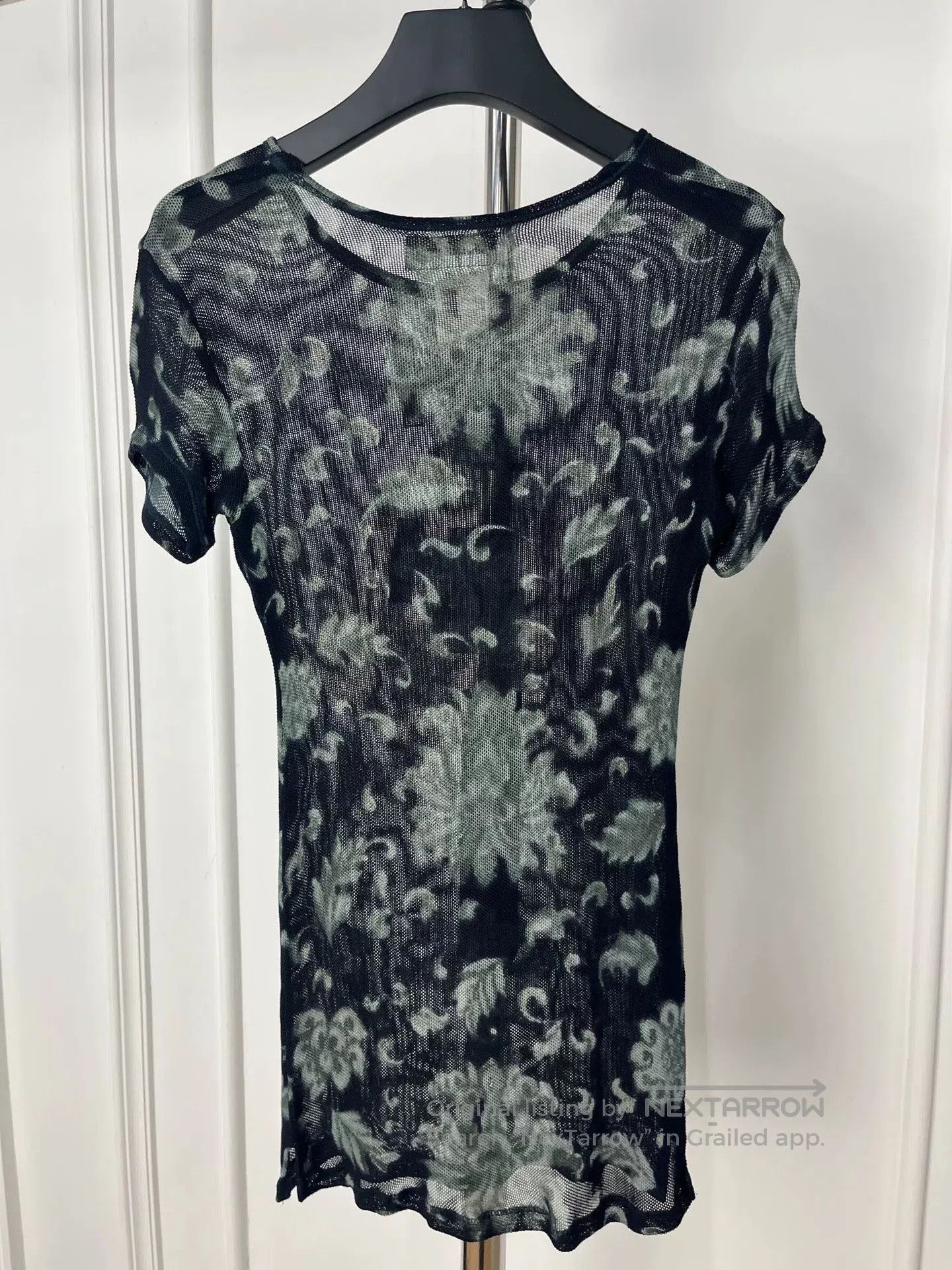 Yohji Yamamoto yohji yamamoto sheer floral short sleeve top. Size M / US 6-8 / IT 42-44 - 2 Thumbnail