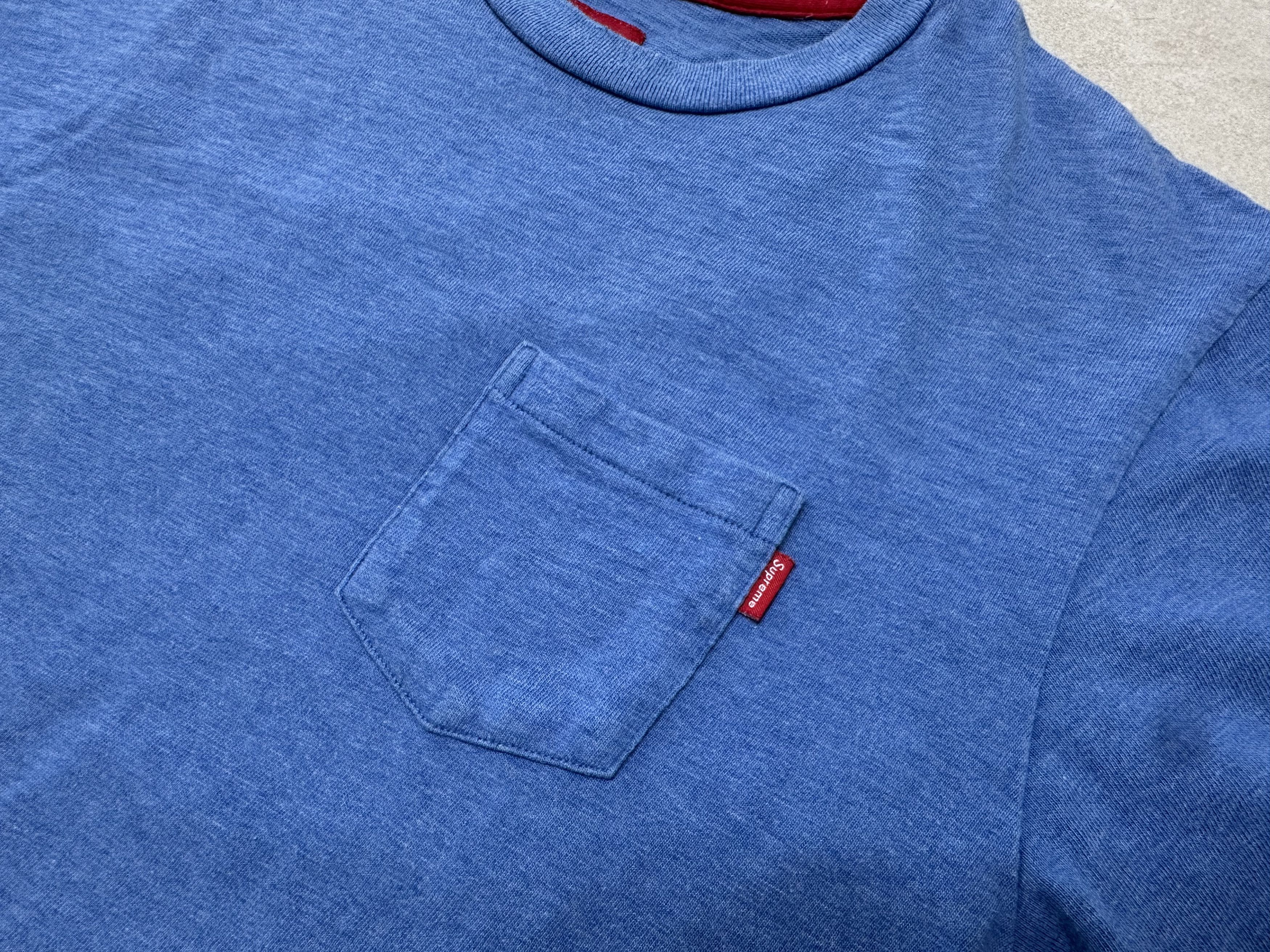 Supreme Supreme Heather Blue S/S Pocket T-Shirt size XL Size US XL / EU 56 / 4 - 1 Thumbnail