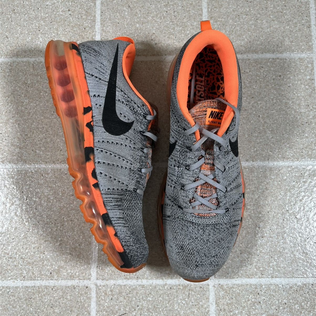 Nike NIKE Air Max PREMIUM 2015 Mens Size 10 Wolf Gray/Orange Size US 10 / EU 43 - 2 Thumbnail