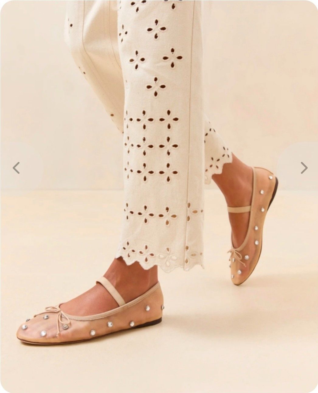 Jeffrey Campbell Jeffrey Campbell Mesh Ballet Flats Mary Jane Rhinestone Size US 7.5 / IT 37.5 - 16 Thumbnail