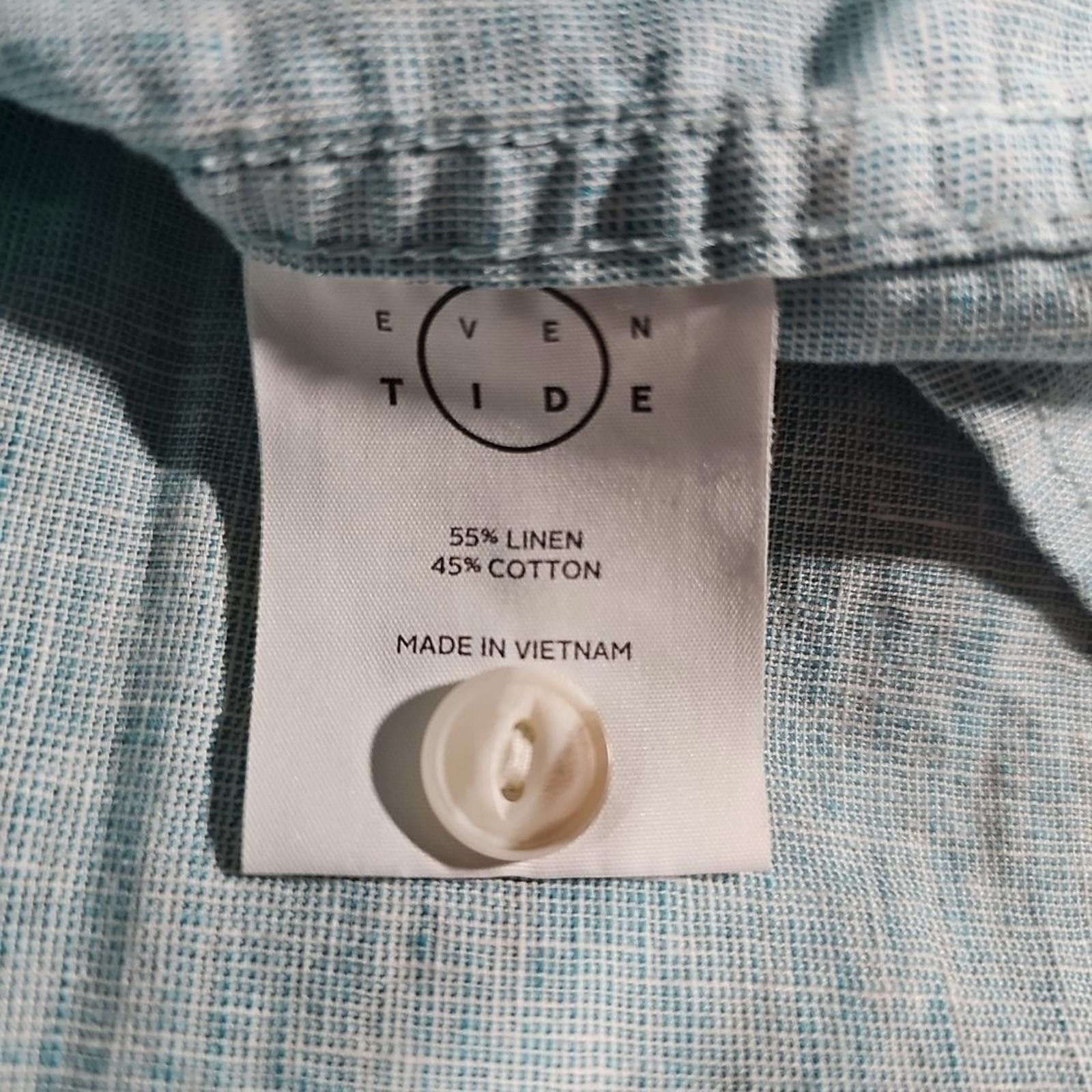 Other Even Tide Linen Cotton Short Sleeve Shirt Mens XL Button Up Size US XL / EU 56 / 4 - 6 Thumbnail