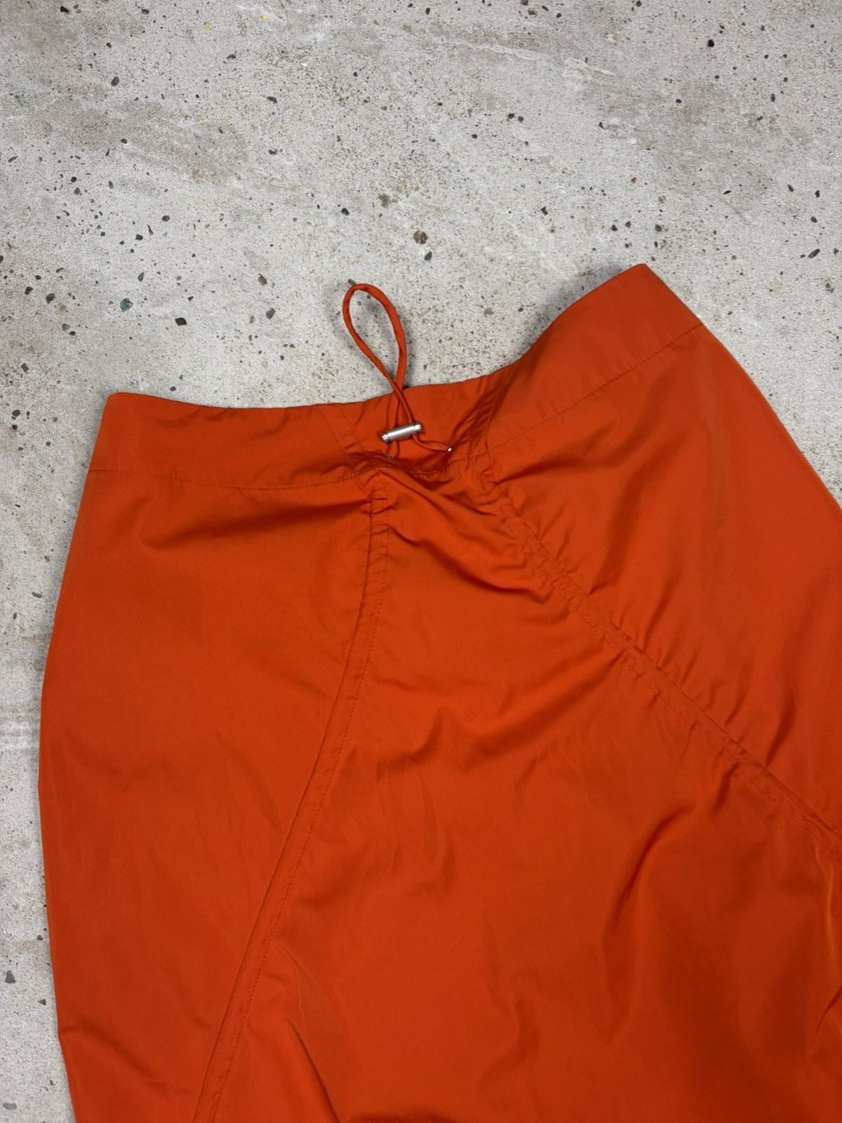 Jil Sander Vintage 2000s Jil Sander Orange Red Drawstring Skirt Size 25" / US 0 / IT 36 - 11 Thumbnail