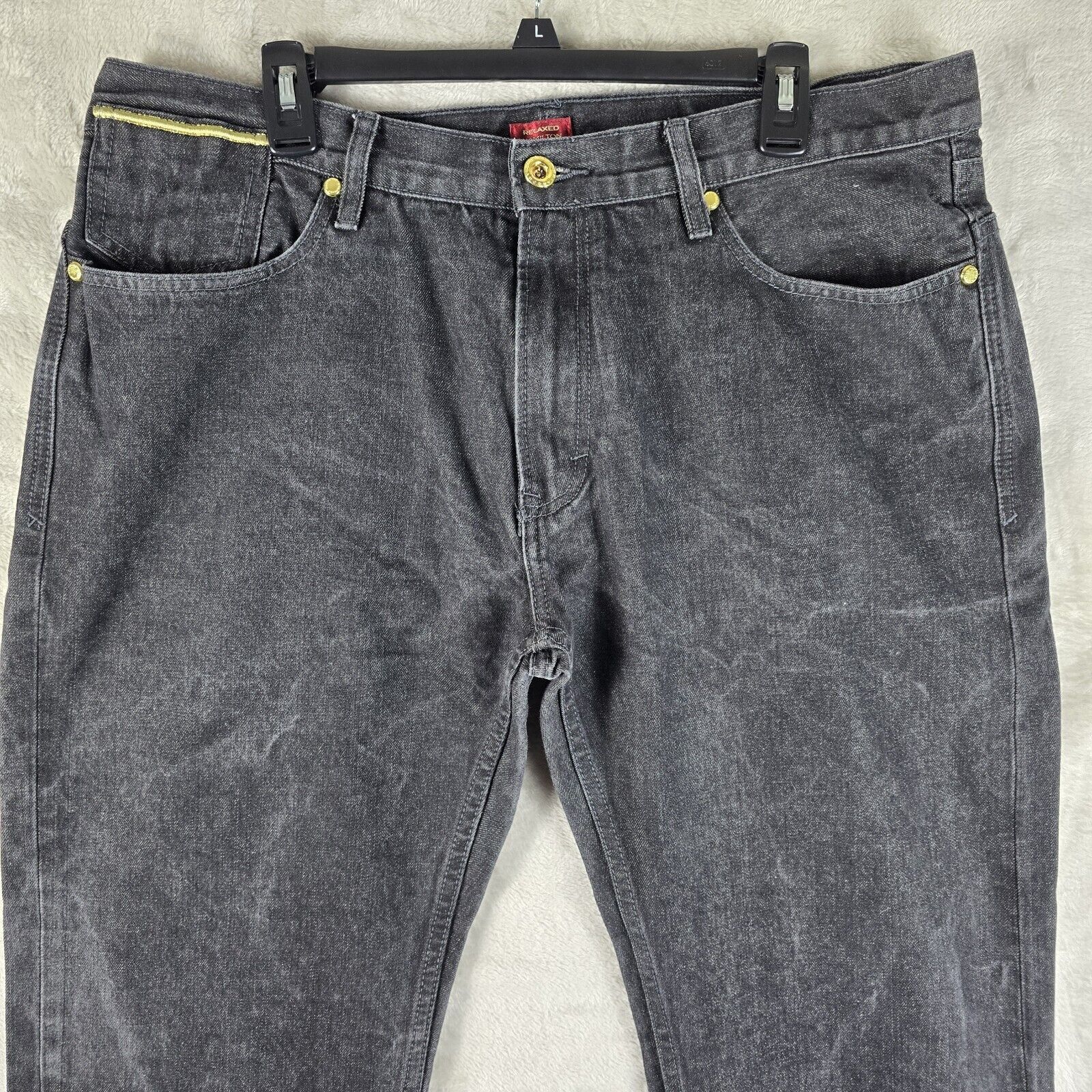 Sean John Vtg Y2K Sean John Jeans Men's 38x31 Black Faded Relaxed Size US 38 / EU 54 - 7 Thumbnail