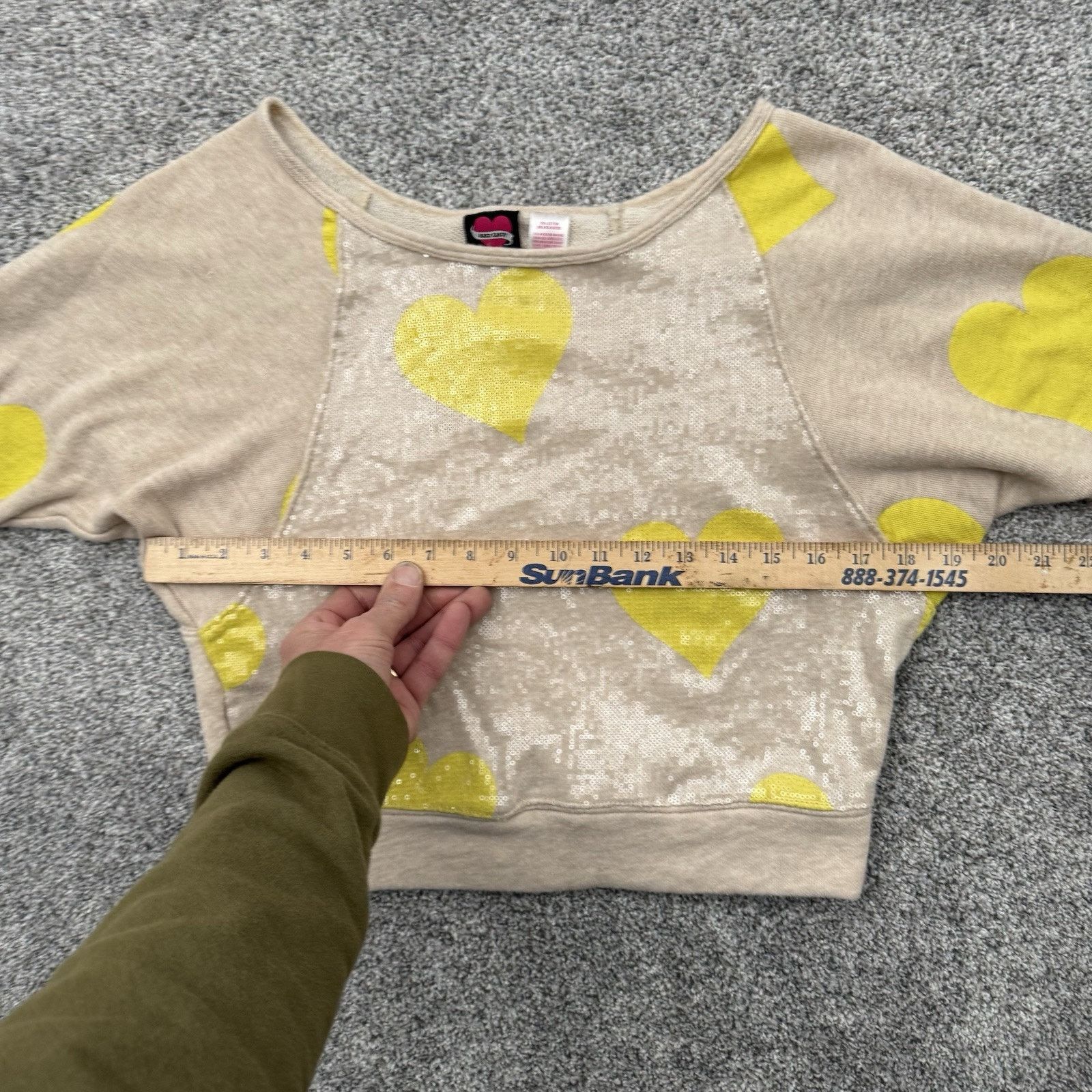 Other Y2K Vintage Cropped Top Women Medium Hearts Kawaii Coquette Size M / US 6-8 / IT 42-44 - 2 Thumbnail