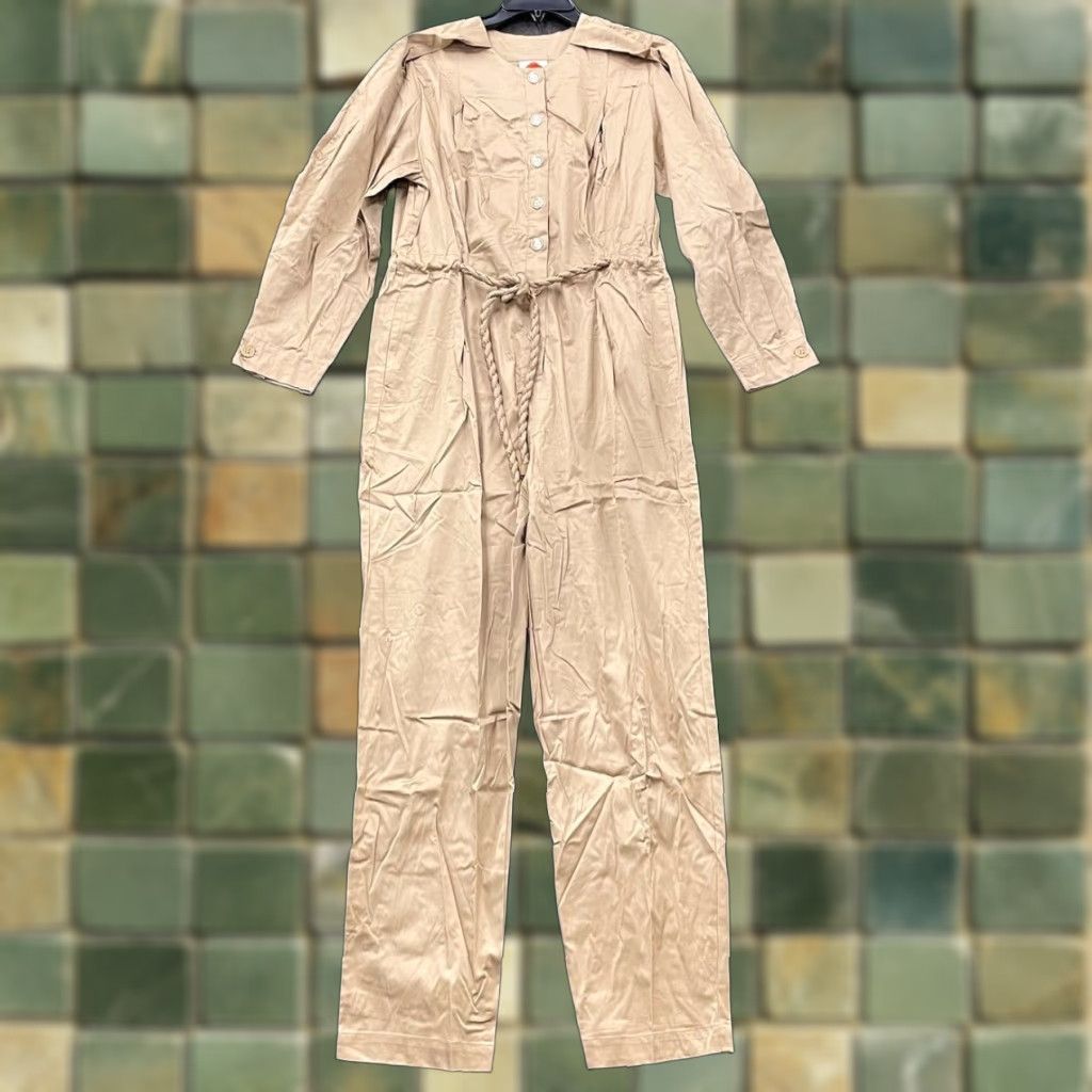 FARM RIO Jumpsuit Raglan Sleeve Women M Brown Beige - Jumpsuit, Long Sleeve, Casual - Womens, Size M