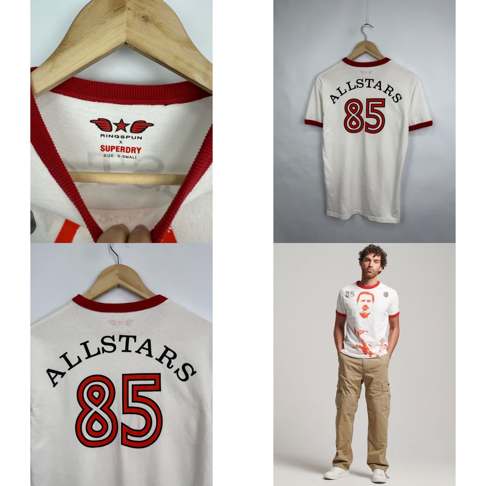 Vintage VINTAGE Ringspun Freddie Mercury Queen Allstars T-Shirt XS/S Mens T-Shirt White XS/S Size US S / EU 44-46 / 1 - 8 Thumbnail