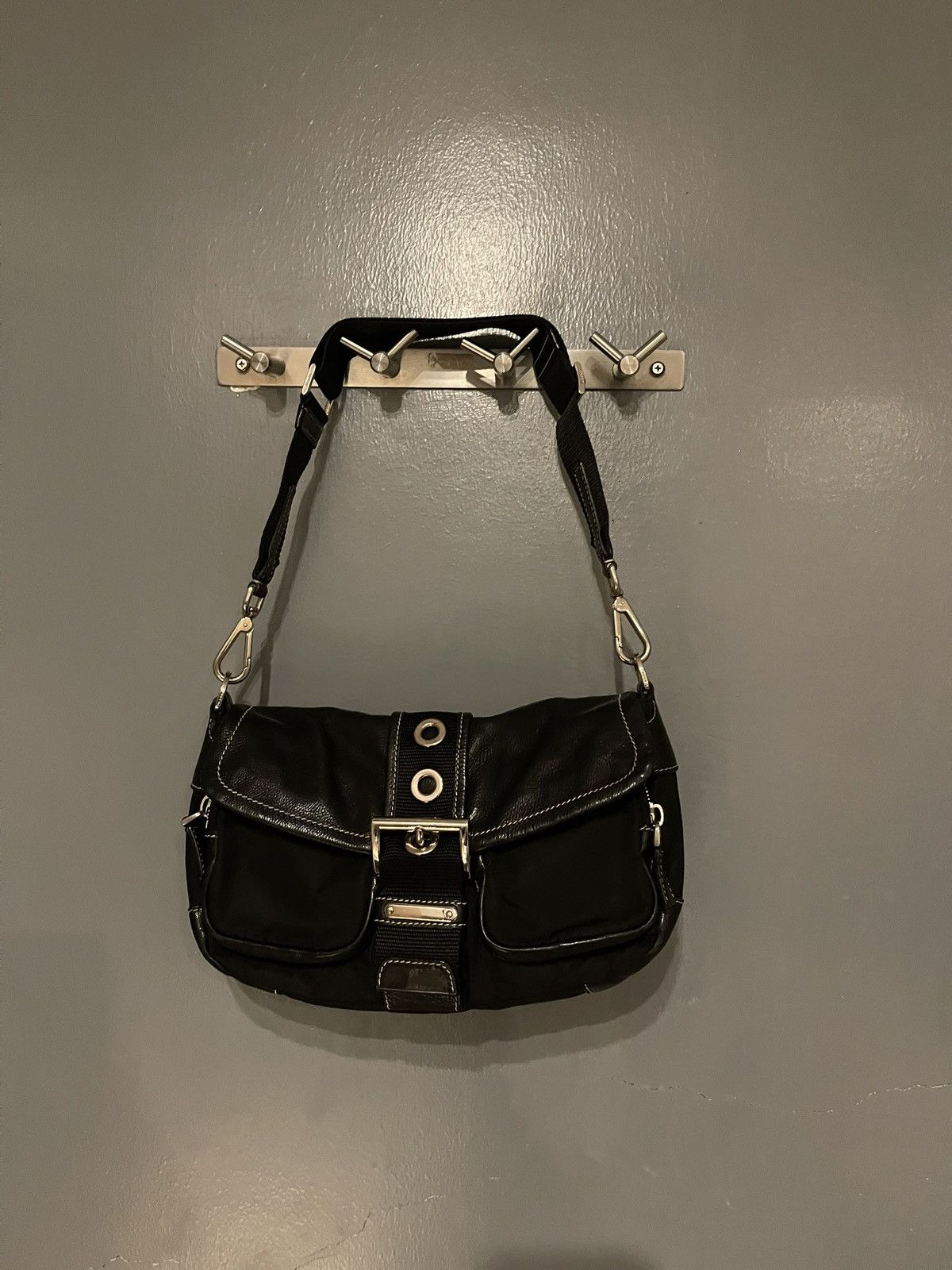 Prada Prada Tessuto Nylon Buckle Baguette Size ONE SIZE - 1 Thumbnail