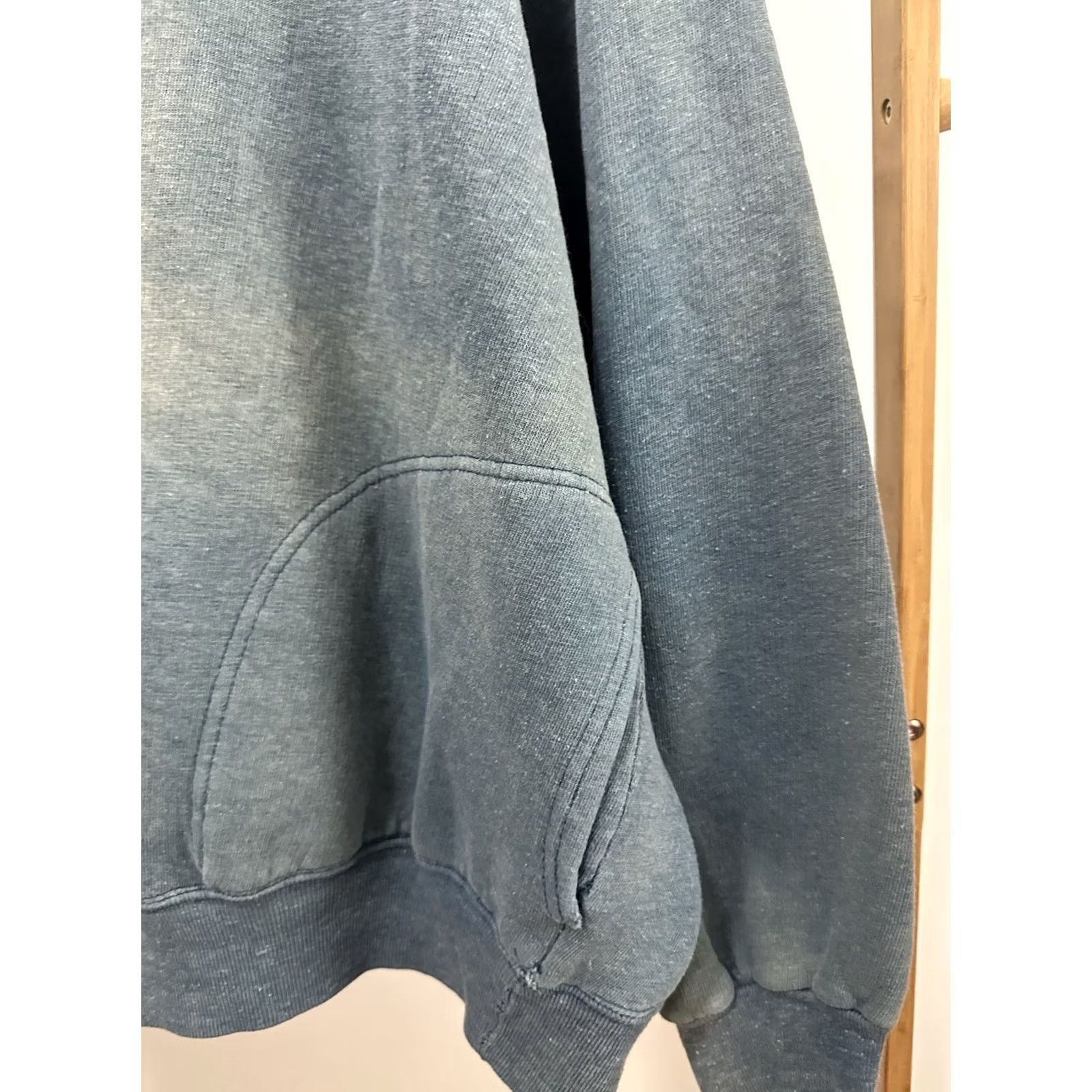 Vintage VTG 90s Gradient Sun Faded Boxy Cropped Sweatshirt W/POCKETS WIP Size L Blue Mens Shirt Size US L / EU 52-54 / 3 - 4 Thumbnail