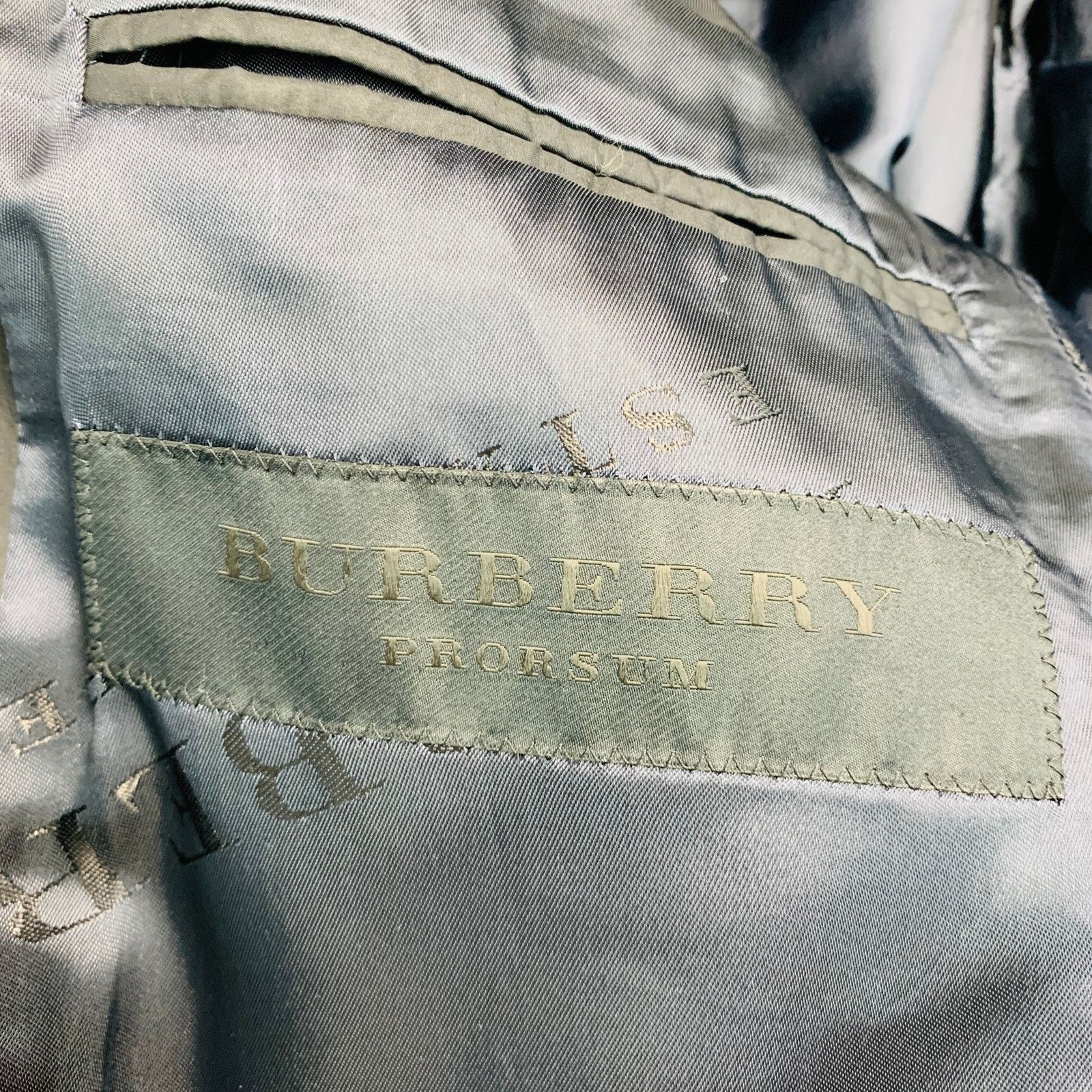 Burberry Prorsum BURBERRY PRORSUM Size 40 Black Coated Cotton Sport Coat Size 40R - 9 Thumbnail
