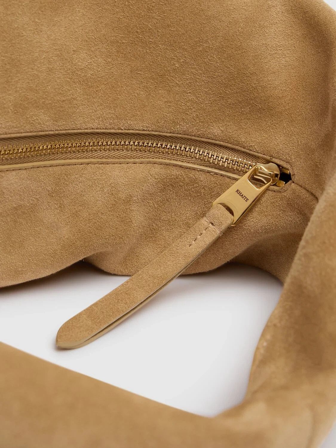 KHAITE KHAITE Olivia Medium Wheat Beige Suede Hobo Bag Size ONE SIZE - 3 Thumbnail