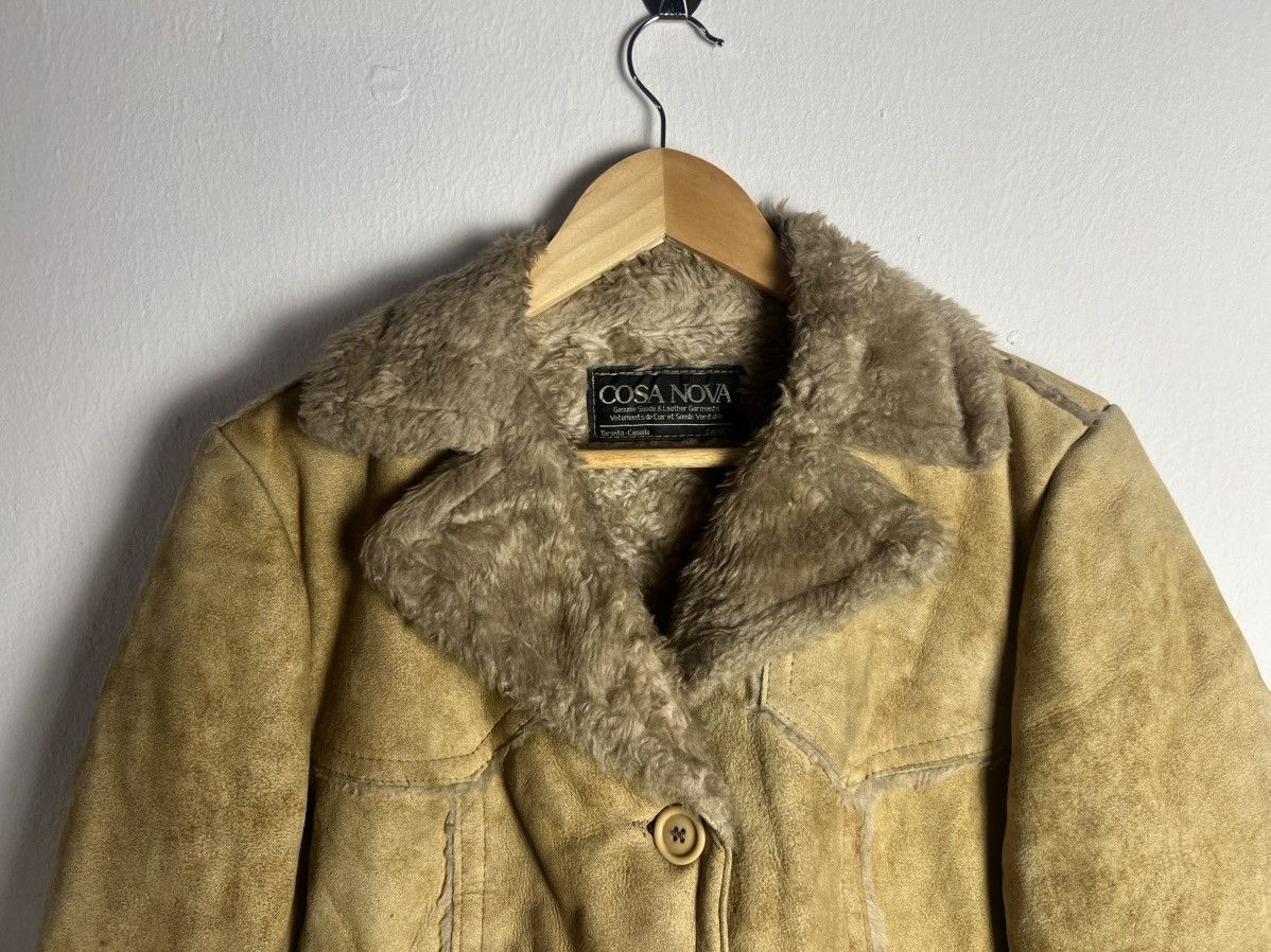 Vintage Vintage 70s Cosa Nova Tan Leather Suede Faux Fur Jacket Size US M / EU 48-50 / 2 - 3 Thumbnail