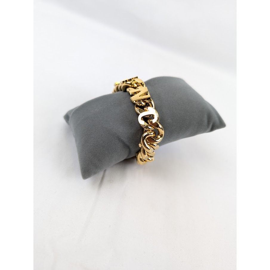 Balenciaga o1rshd1 Size: Small / Logo Bracelet in Gold Size ONE SIZE - 2 Thumbnail