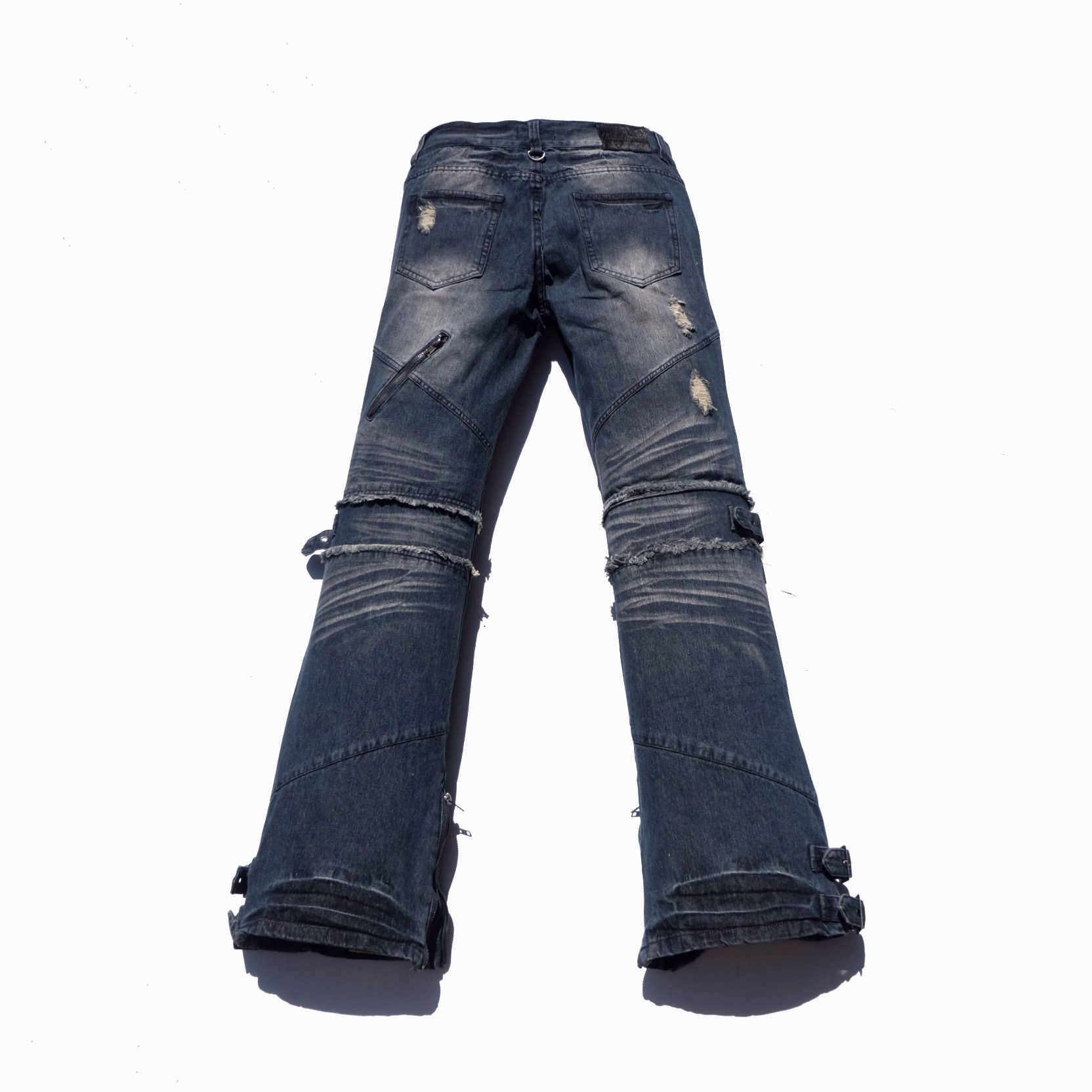 Japanese Brand BLACK BACCARA bondage flare jeans Size US 29 - 6 Thumbnail