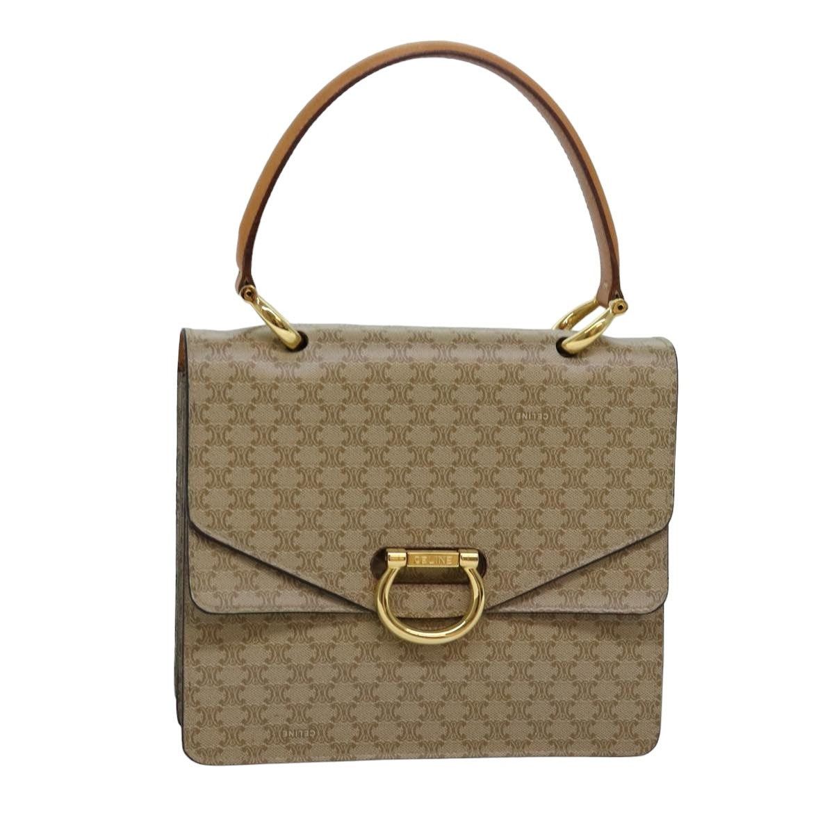 Celine CELINE Macadam Canvas Hand Bag Beige Size ONE SIZE - 1 Thumbnail