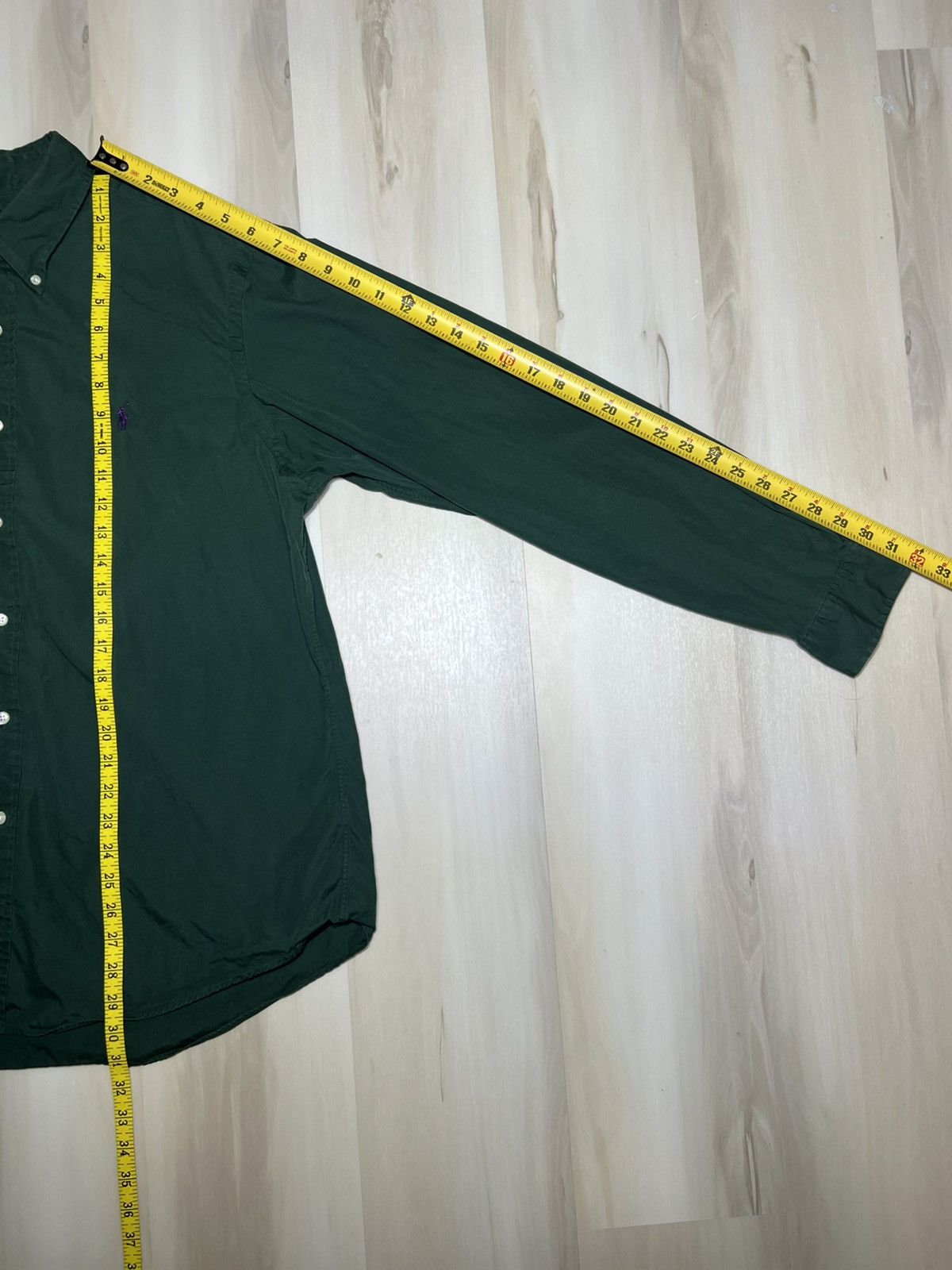 Polo Ralph Lauren Polo Ralph Men's Button Down XL Dark Kelly Green Purple Logo Size US XL / EU 56 / 4 - 5 Thumbnail