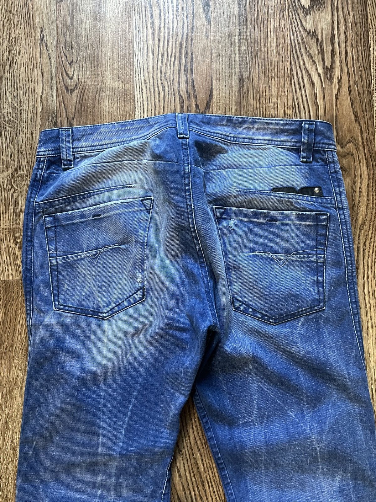 Diesel Vintage Mans Diesel Darron Regular Selvedge Denim Jeans Size US 34 / EU 50 - 10 Thumbnail