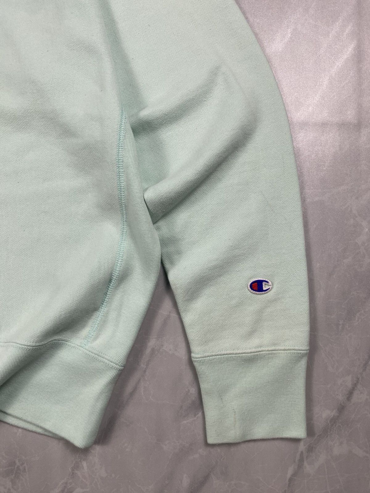 Champion Vintage y2k Reverse Weave Mint Green Quarter Zipper Size US L / EU 52-54 / 3 - 2 Thumbnail