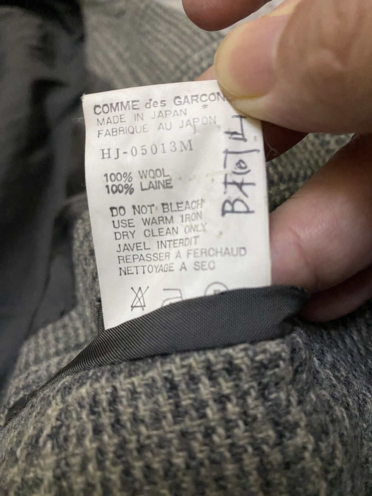 Comme des Garcons Homme LATE 80s, AD 1989 CDG HOMME TWEED TWILL BLAZER Size US M / EU 48-50 / 2 - 9 Thumbnail