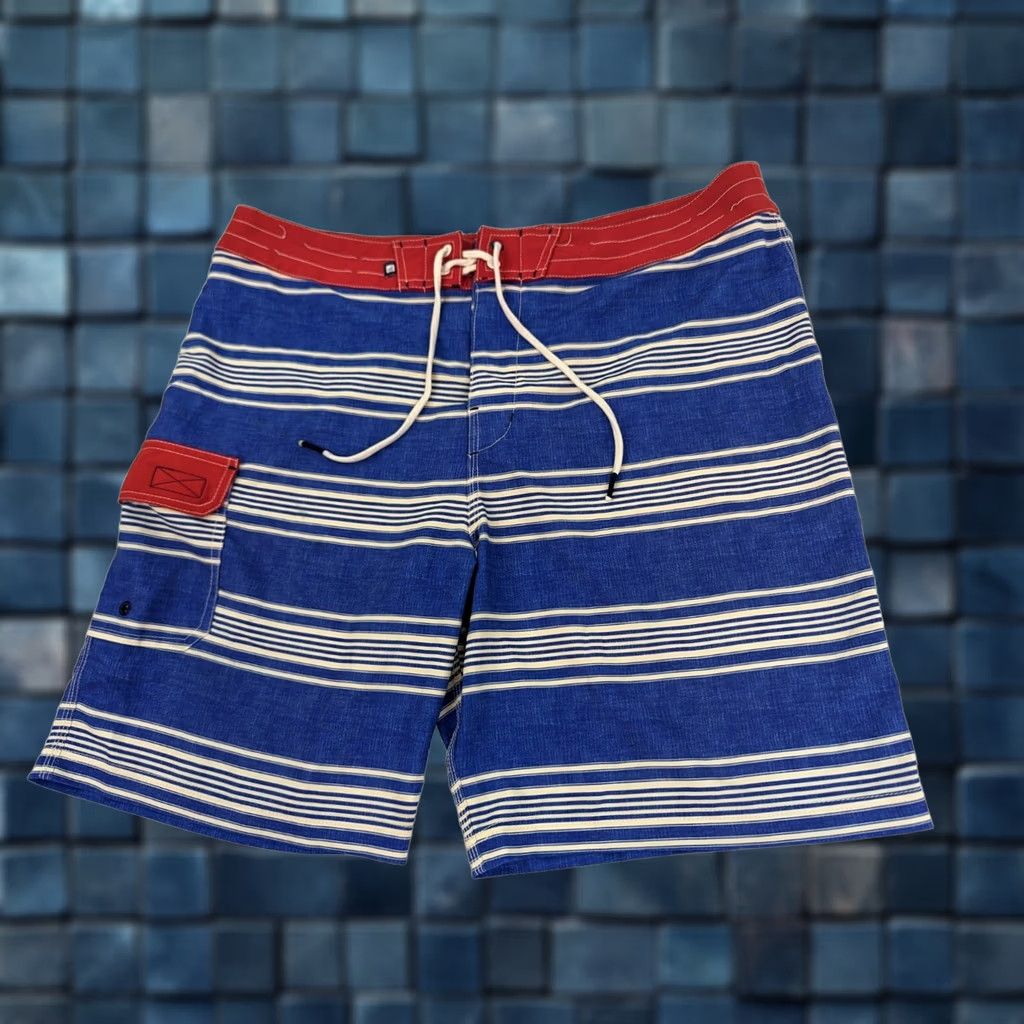 Sperry Sperry Top-Sider Board Shorts Swim Trunks Men 36 Blue Striped Stretch Nautical Beach Outdoor Preppy Size US 36 / EU 52 - 1 Thumbnail