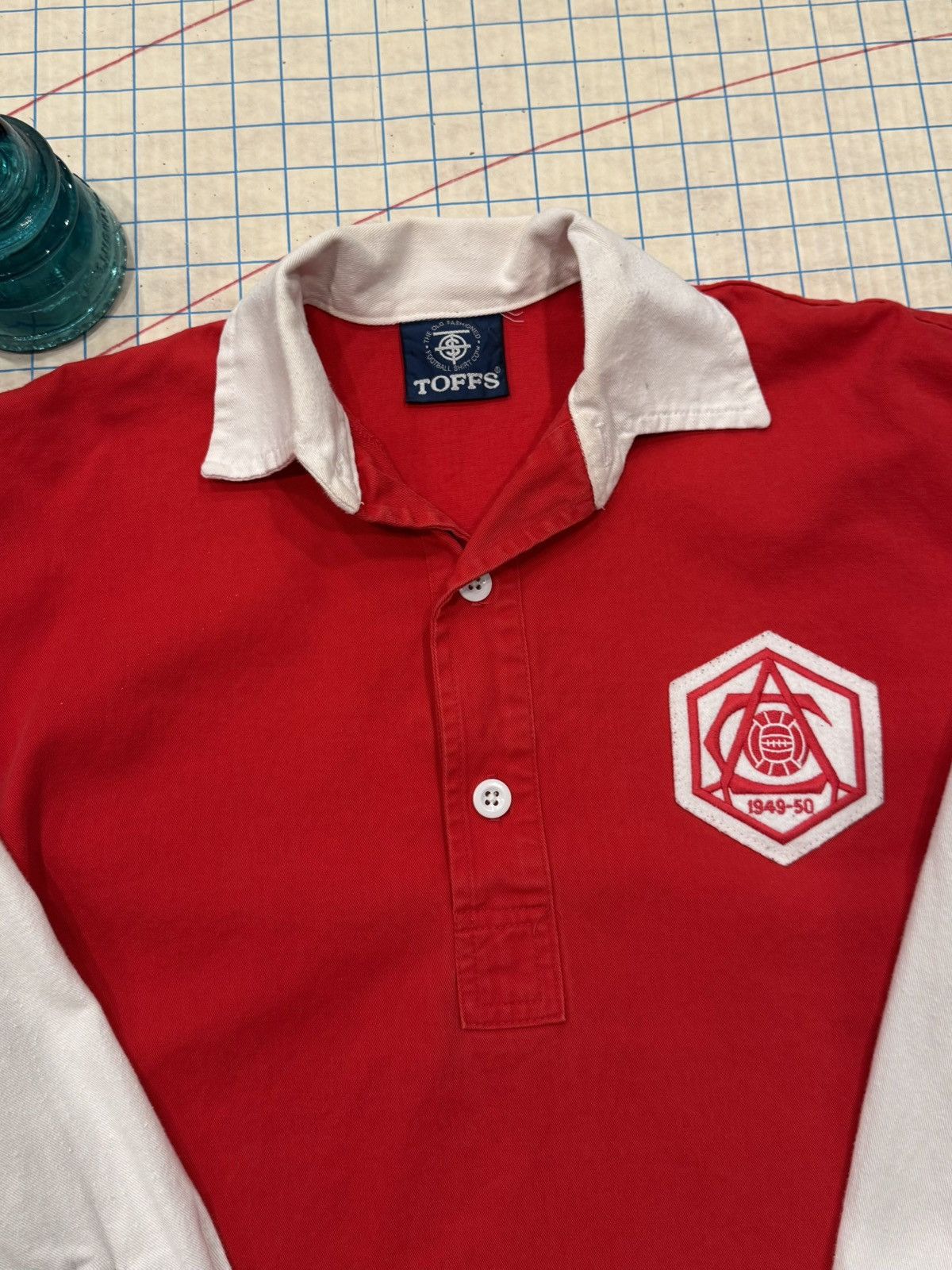 Toffs Vintage Toffs Retro Arsenal Long Sleeve Polo Rugby Shirt Med Size US M / EU 48-50 / 2 - 7 Thumbnail