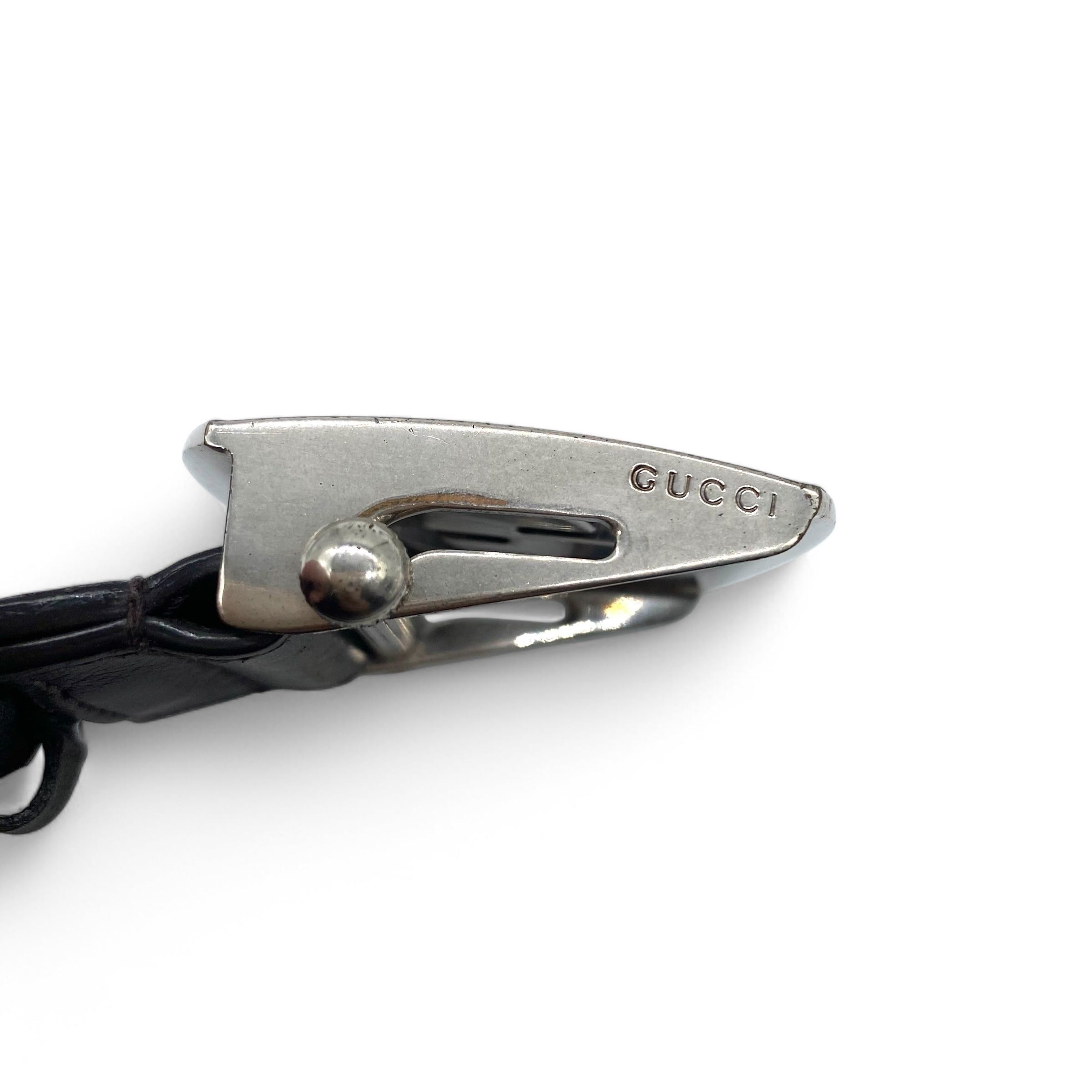 Gucci Vintage Gucci Shelly Line Belt Web Line Size ONE SIZE - 11 Thumbnail