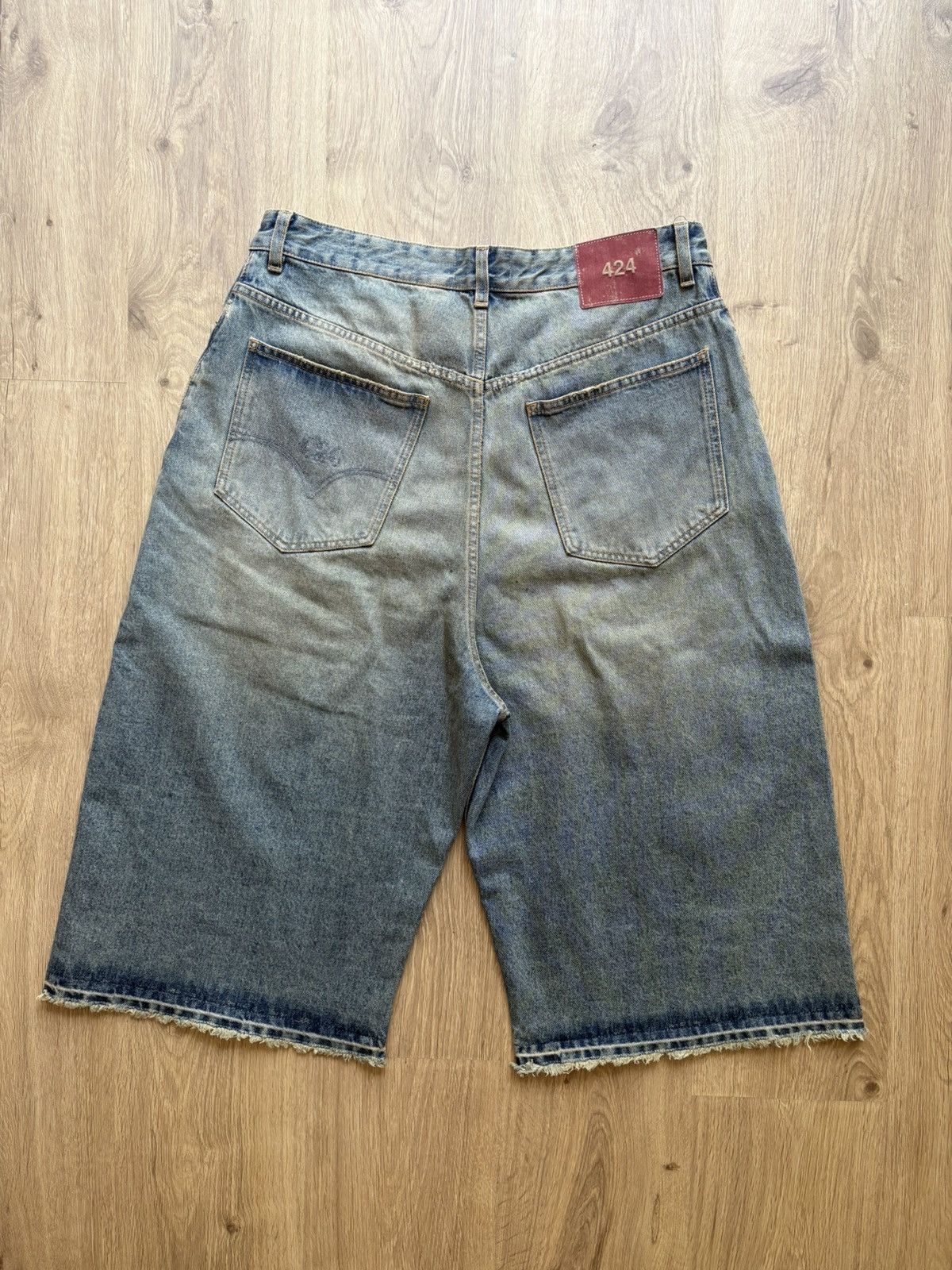 424 424 “BIG DADDY” DISTRESSED DENIM SHORTS Size US 33 - 4 Thumbnail