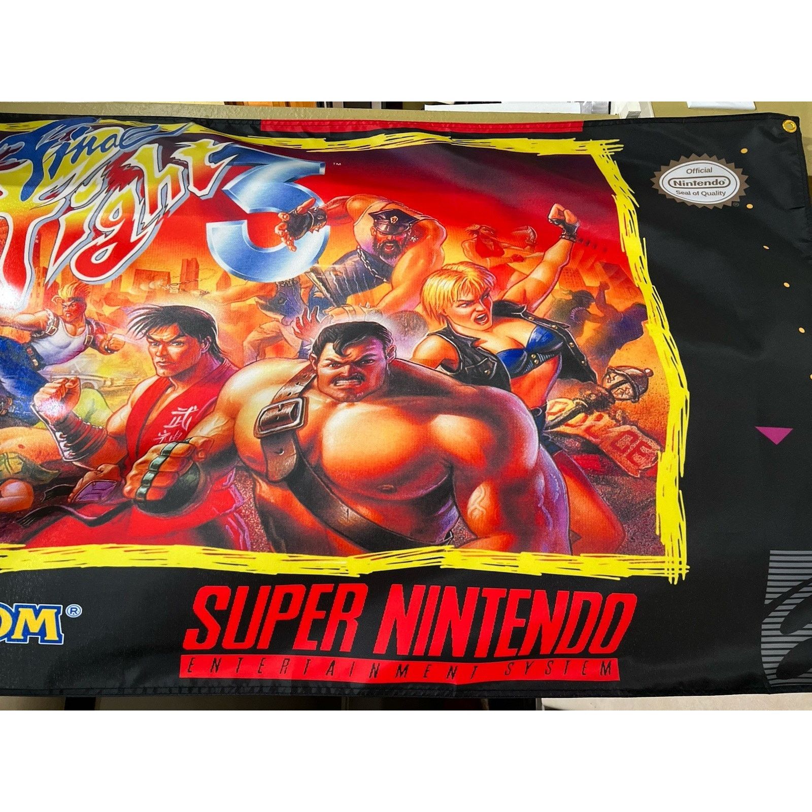 Nintendo Final Fight 3 Nintendo SNES Boxart 5' Flag Banner Poster 95 Size ONE SIZE - 2 Thumbnail