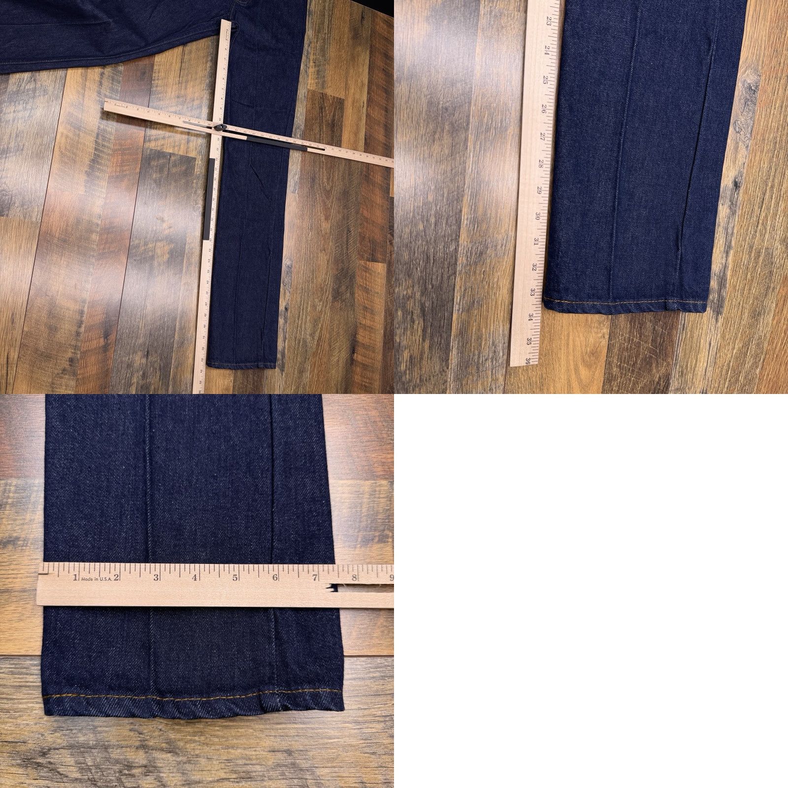 Levi's VINTAGE Levi's Jeans Straight Men's 29x34 Denim 80s Levi's 500 Series Dark Blue 5-Pocket Regular Waist 29 Inseam 34 New with Tags Size US 29 - 9 Thumbnail