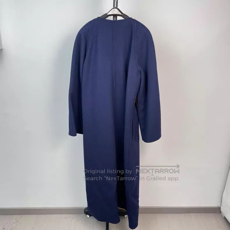Louis Vuitton Louis Vuitton Navy blue long coat with presbyopia printed Size S / US 4 / IT 40 - 2 Thumbnail