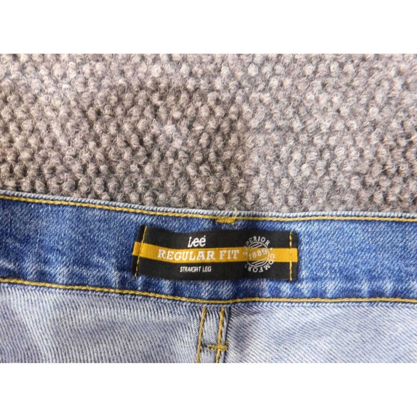Lee Lee Jeans Mens Straight Jeans 40x30 Blue Regular Fit Denim Cotton Zip Pockets 27in Inseam Regular Rise Mid 10-12in Theme American Mens Size US 40 / EU 56 - 2 Thumbnail