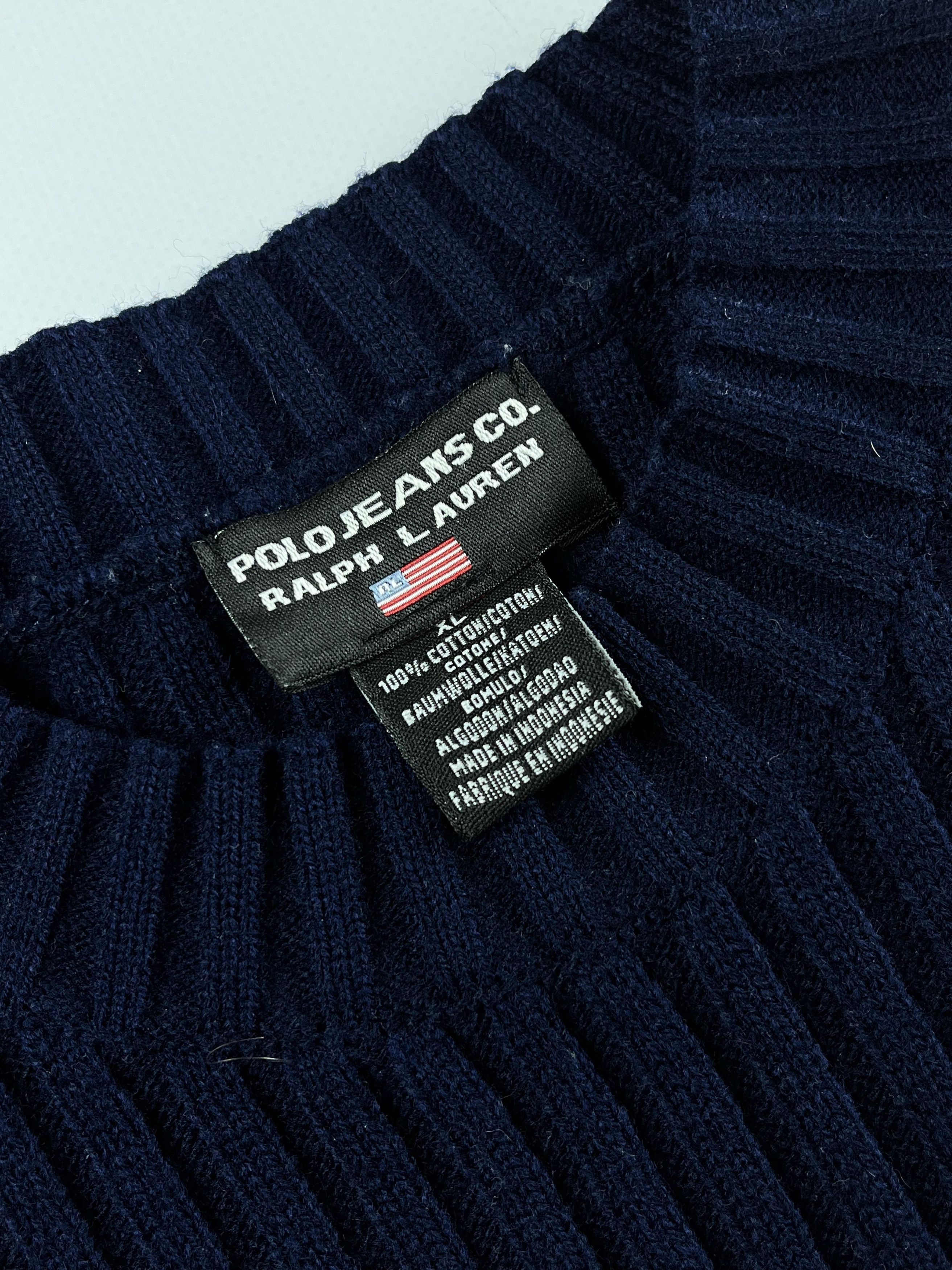 Polo Ralph Lauren × Ralph Lauren × Vintage Vintage Ribbed Knited Polo Ralph Lauren Sweater Size XL / US 12-14 / IT 48-50 - 3 Thumbnail
