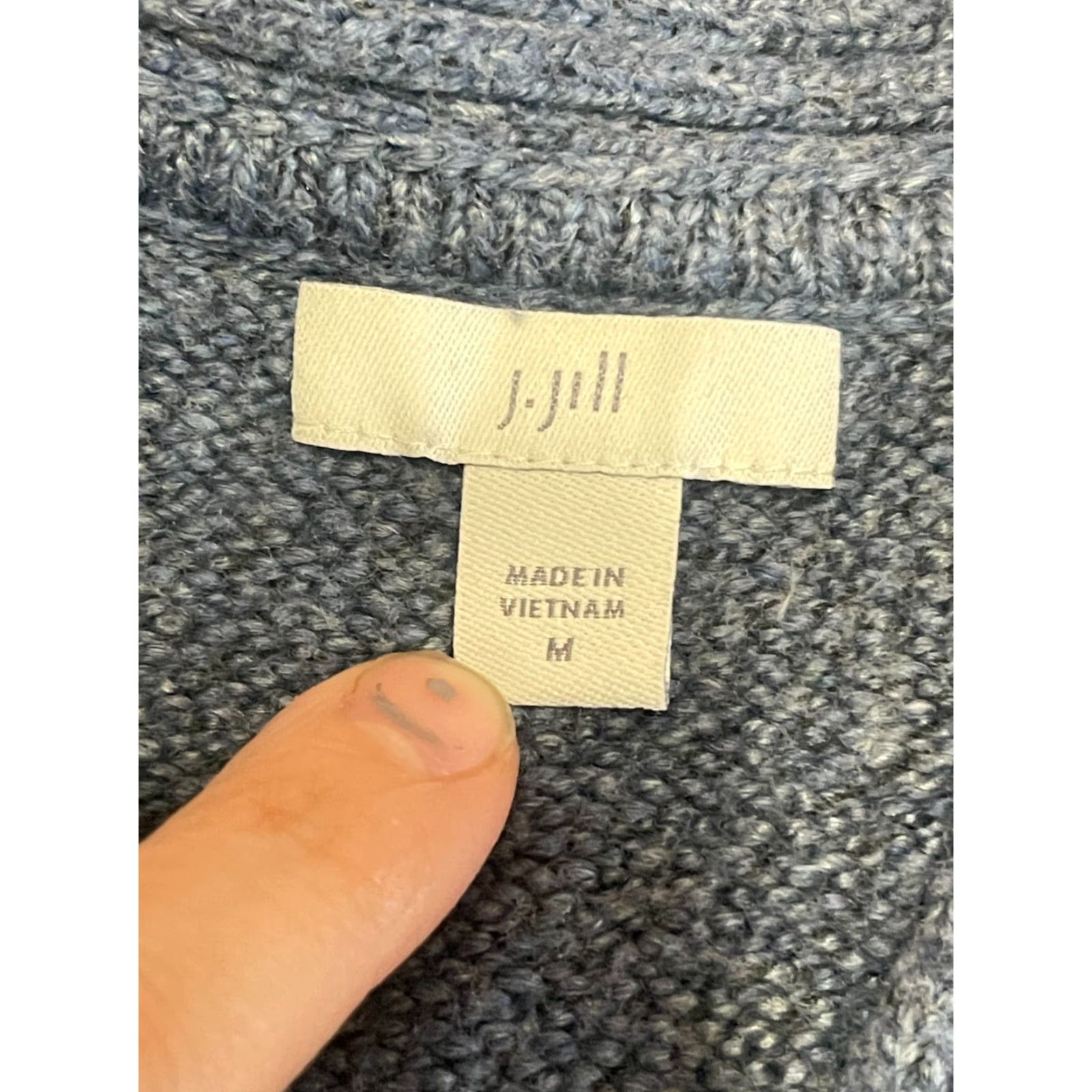 J. Jill J. Jill Sweater Women’s Medium Blue V-neck Pullover Pullover Size M / US 6-8 / IT 42-44 - 5 Thumbnail