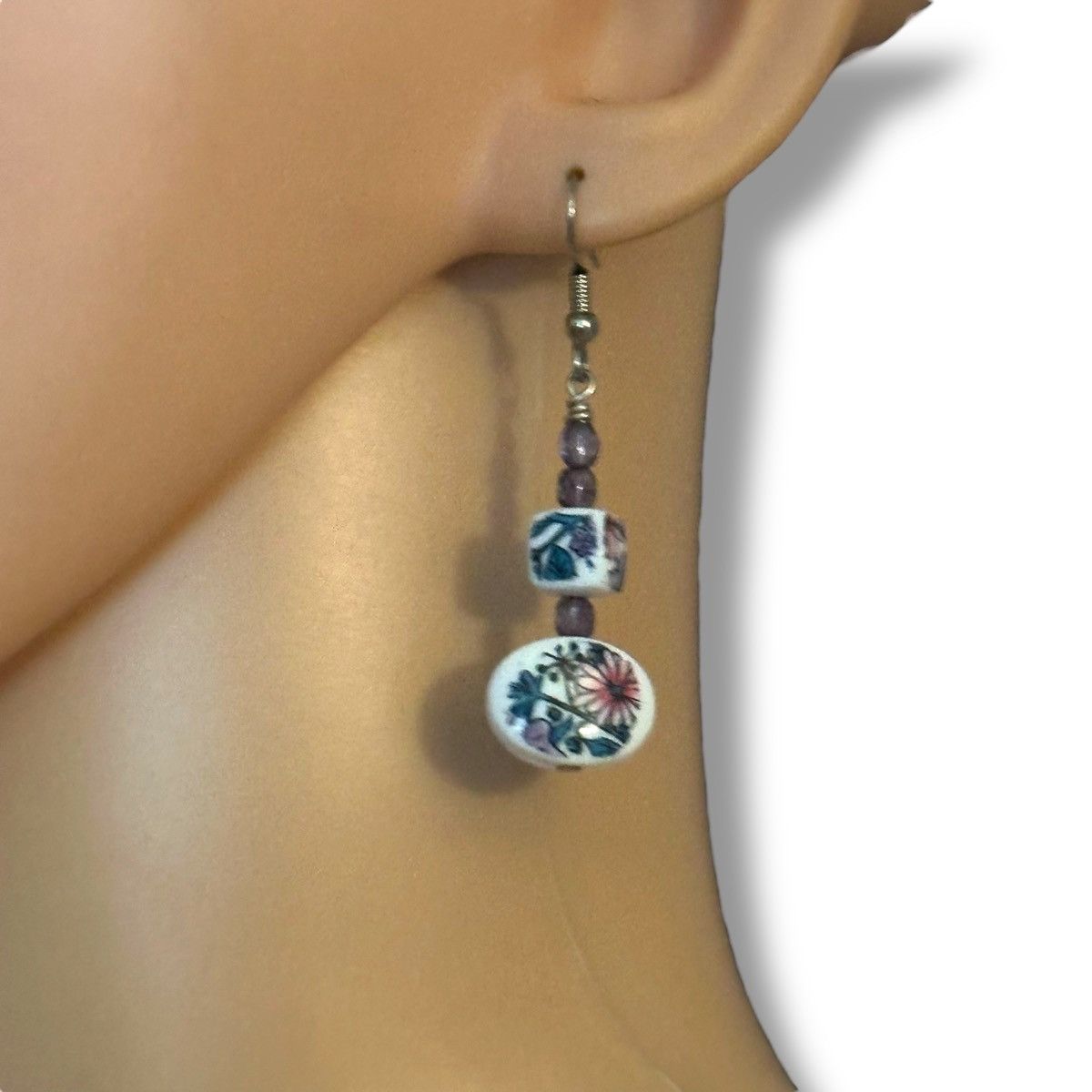 Other Floral drop dangle earrings Size ONE SIZE - 3 Thumbnail