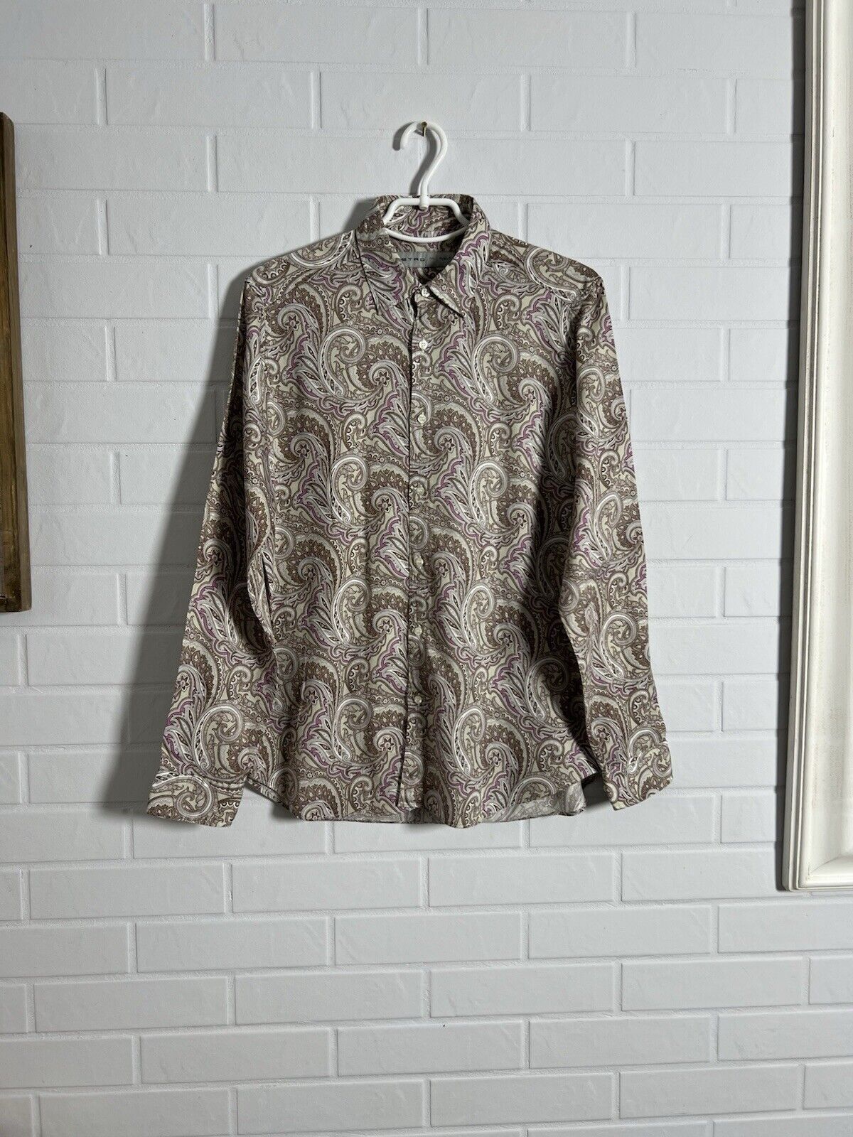 Etro ETRO Mens Shirt Slim Long Sleeve Cotton Size M Size US M / EU 48-50 / 2 - 1 Thumbnail