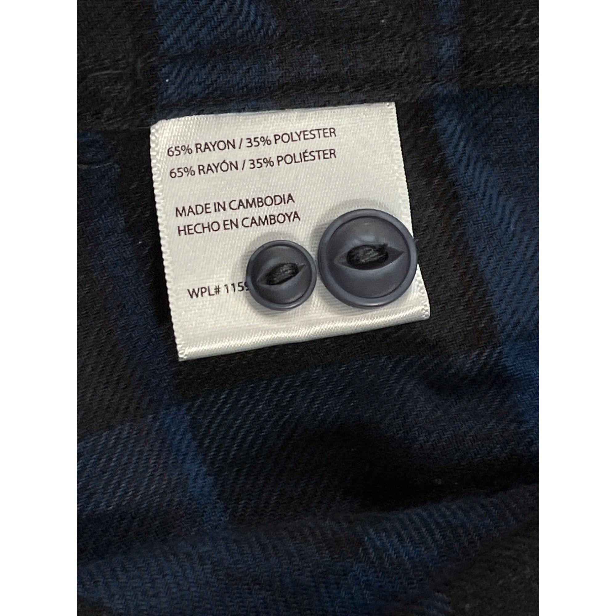Weatherproof Weatherproof Vintage SKU 7627 Mens Blue and Black Shirt Butt Size US XL / EU 56 / 4 - 11 Thumbnail